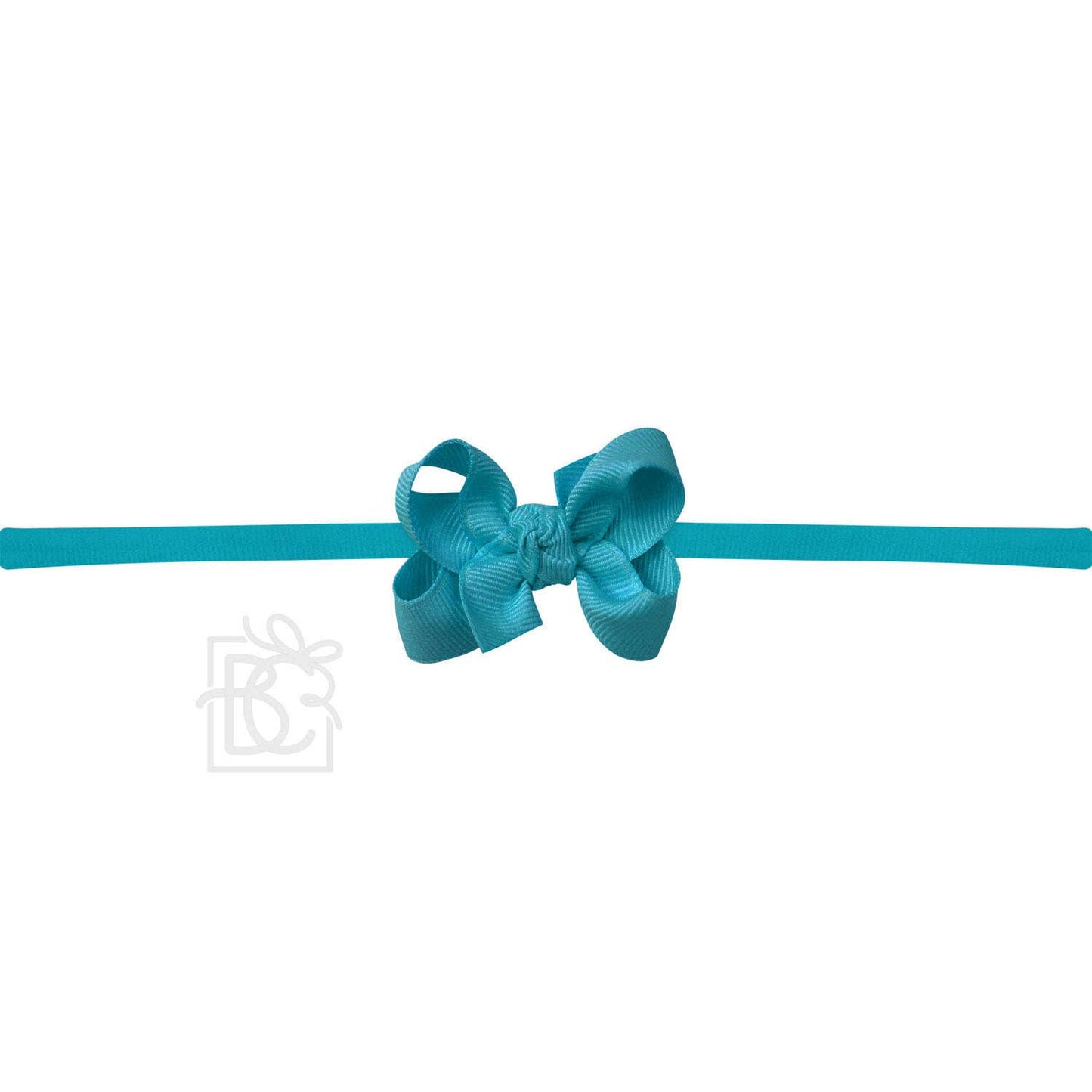 1/4" NYLON PANTYHOSE HEADBAND W/SIGNATURE GROSGRAIN BOW: RED / 2" Toddler