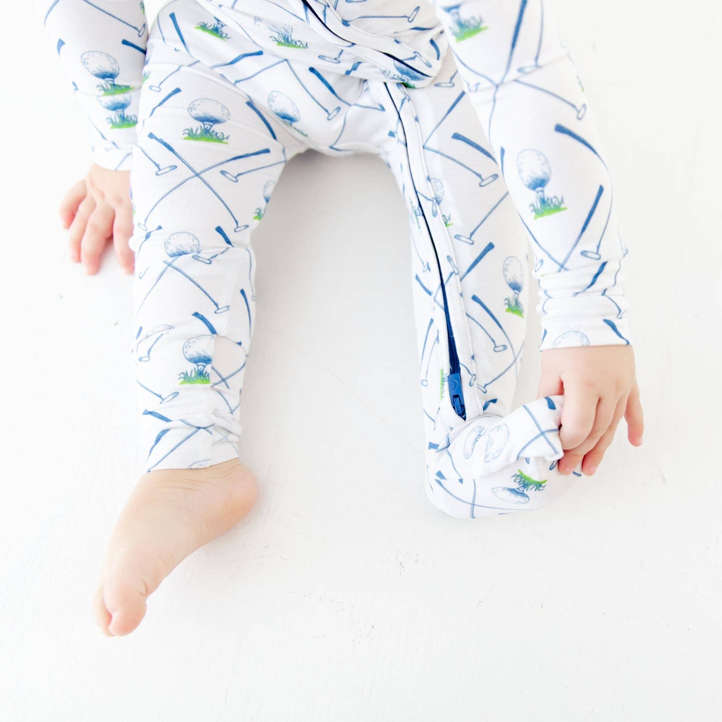 Perfect By Par Golf Baby Bamboo Convertible Footie Pajamas