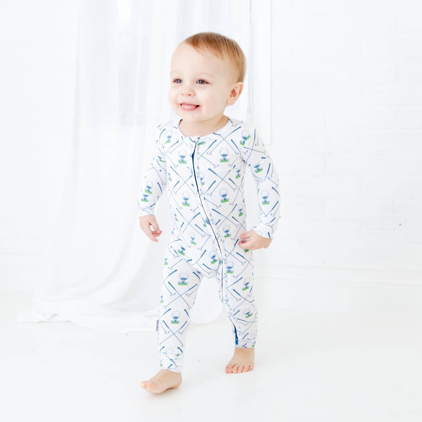 Perfect By Par Golf Baby Bamboo Convertible Footie Pajamas