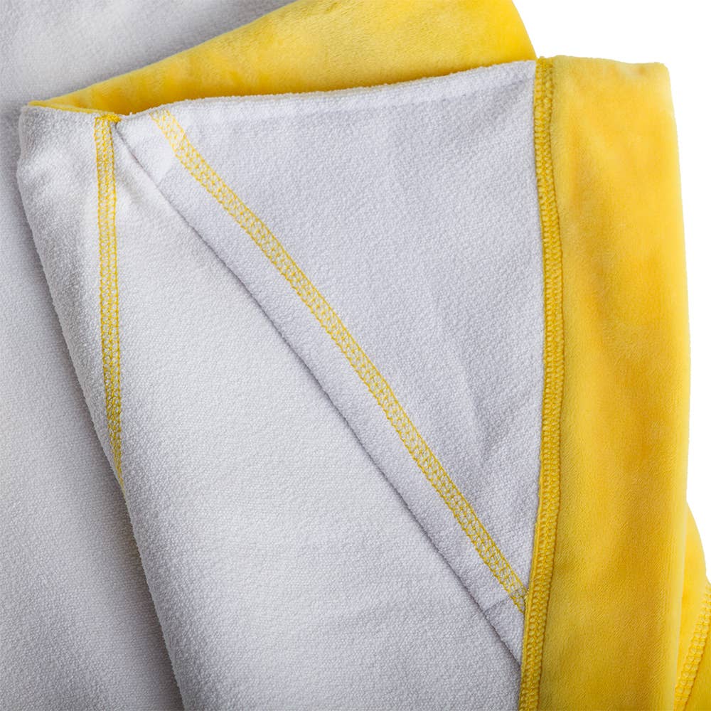 Blooming Bath Flower Hooded Towel: Yellow