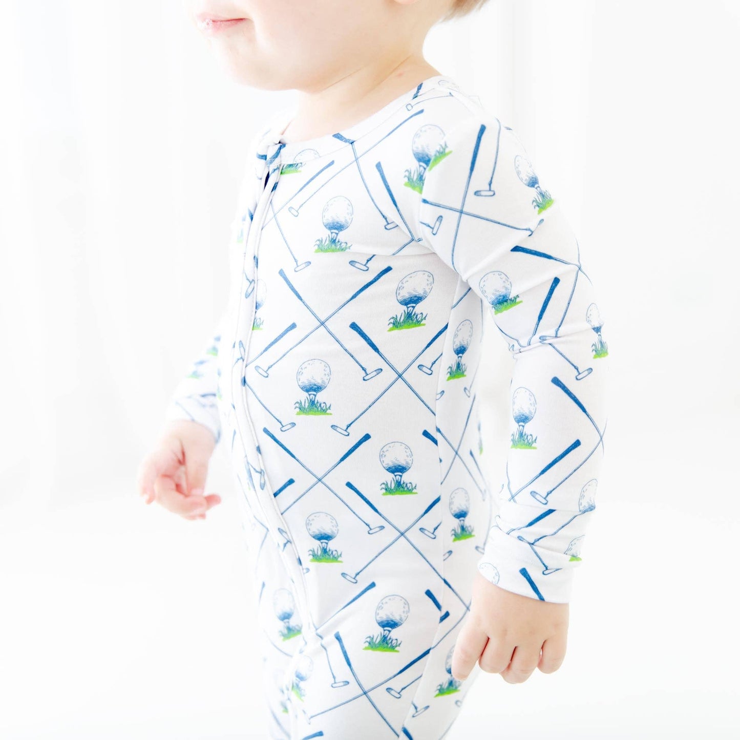 Perfect By Par Golf Baby Bamboo Convertible Footie Pajamas