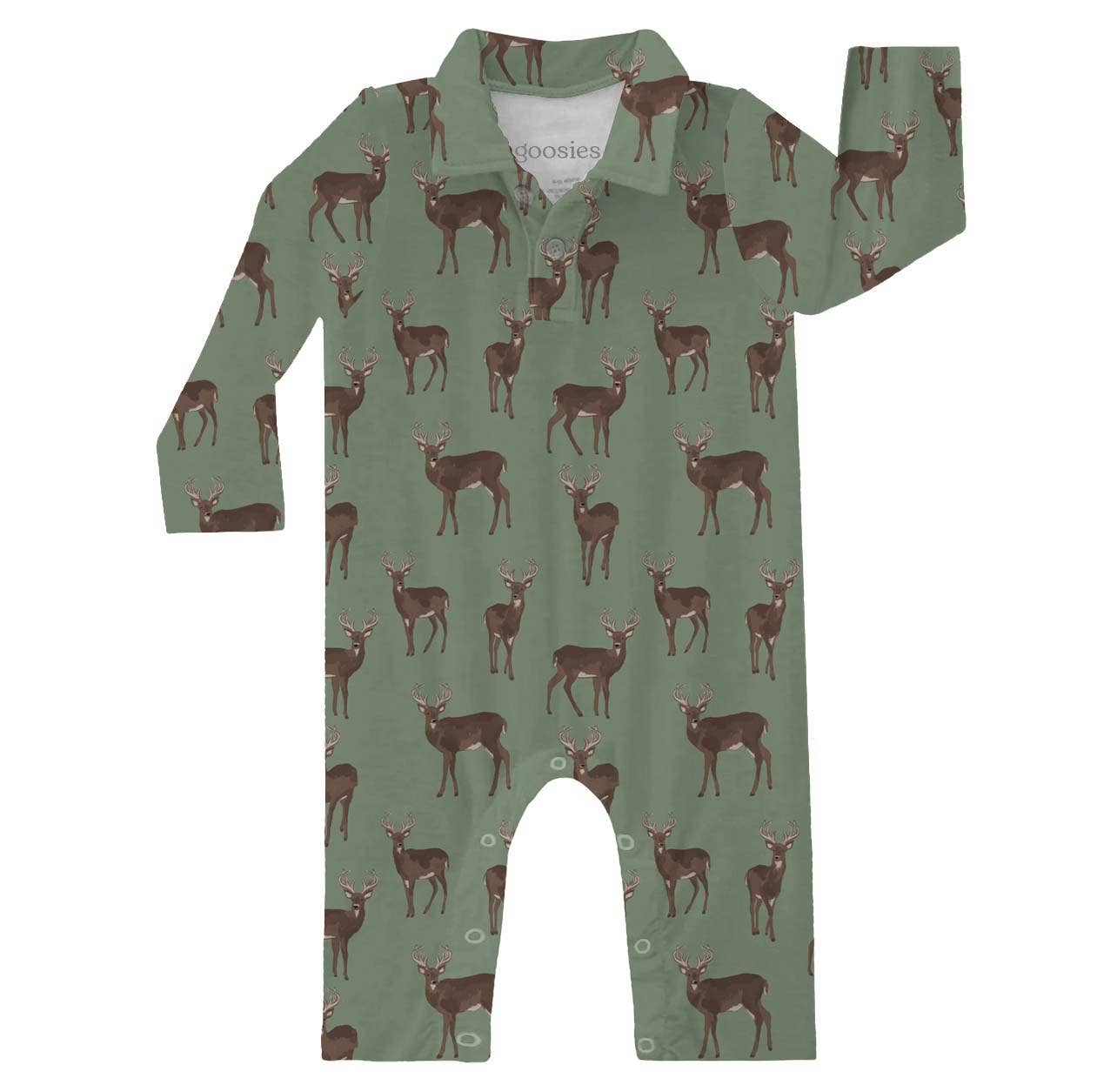 Deer - LS Polo Romper