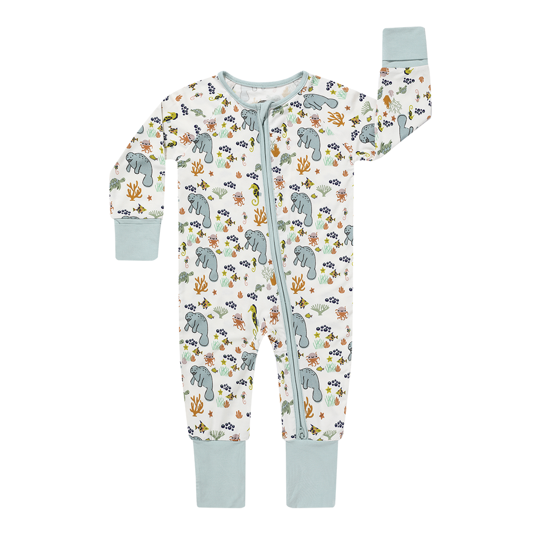 Manatee Bamboo Baby Romper