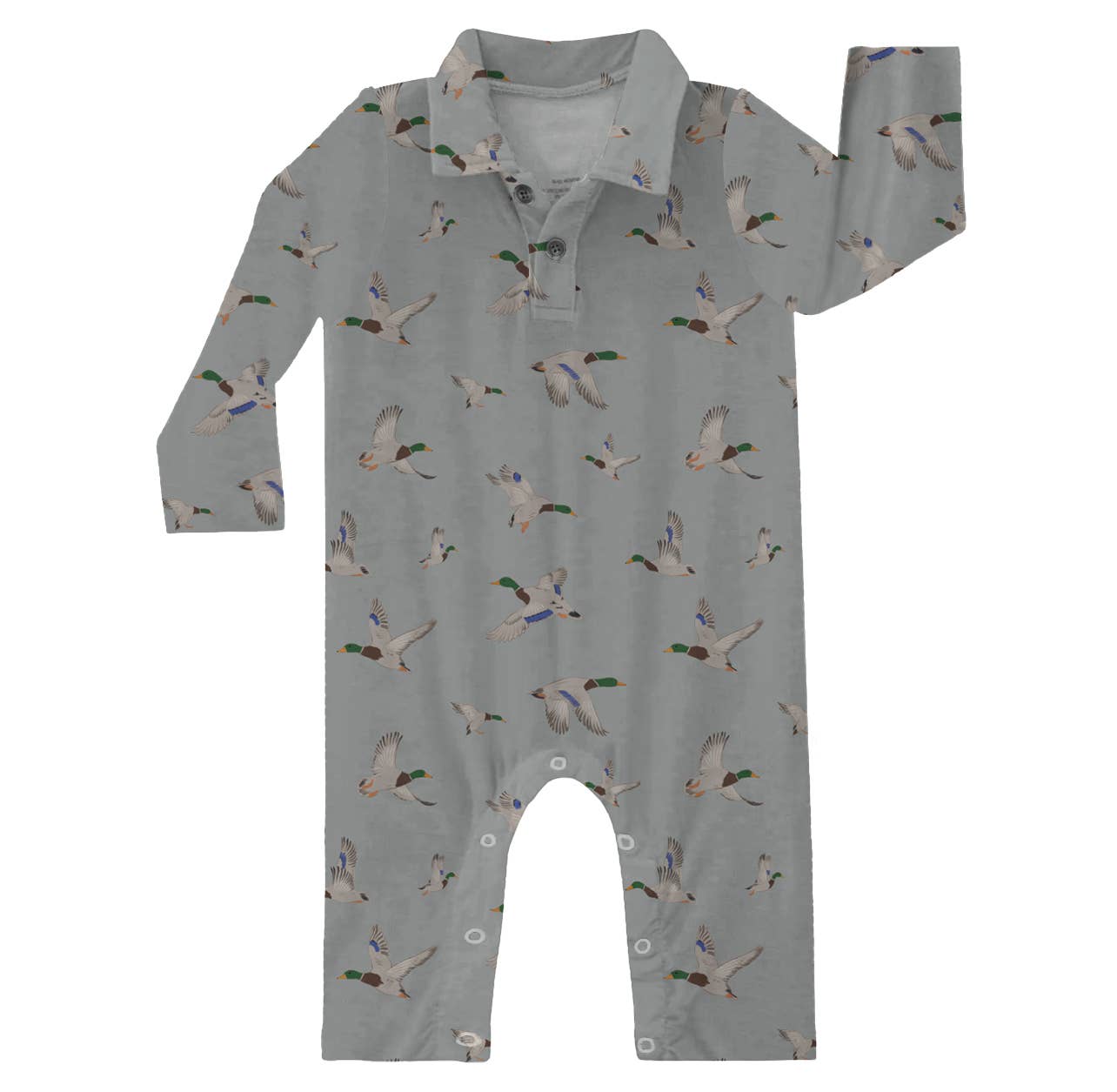 Mallards / Ducks - Long Sleeve Polo Romper