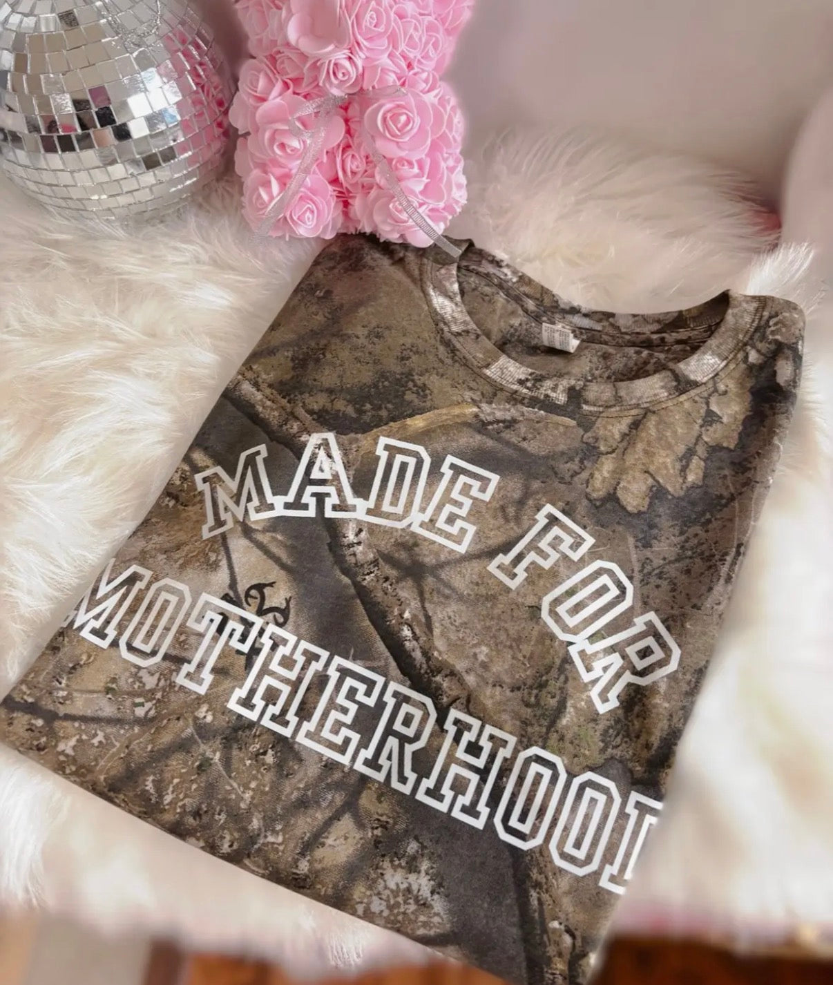 Camo Made for Motherhood Tee