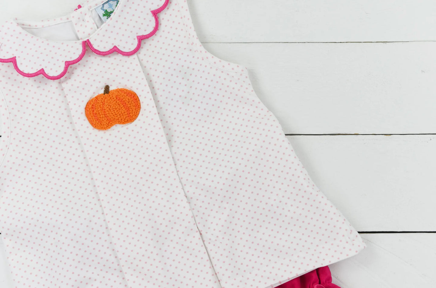 Pink Bitty Dot Pumpkin Diaper Set
