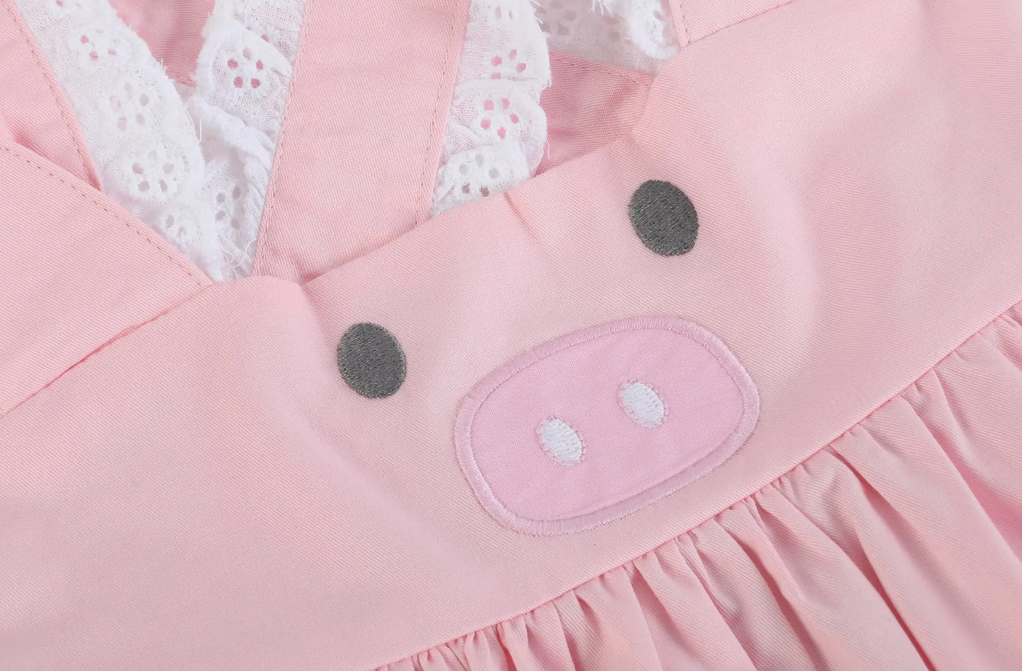 Pink and Lace Piggy Dress