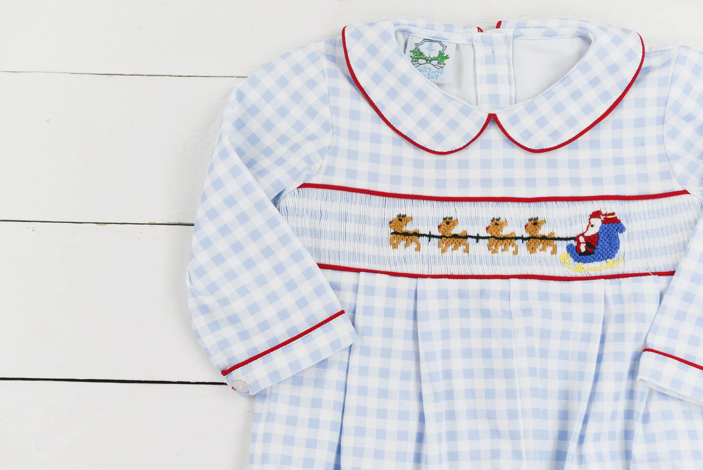 Santas Sleigh Boy Long Romper