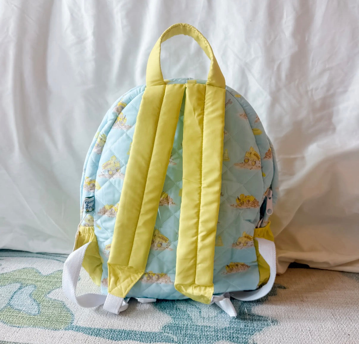 Construction Trucks Smocked Backpack