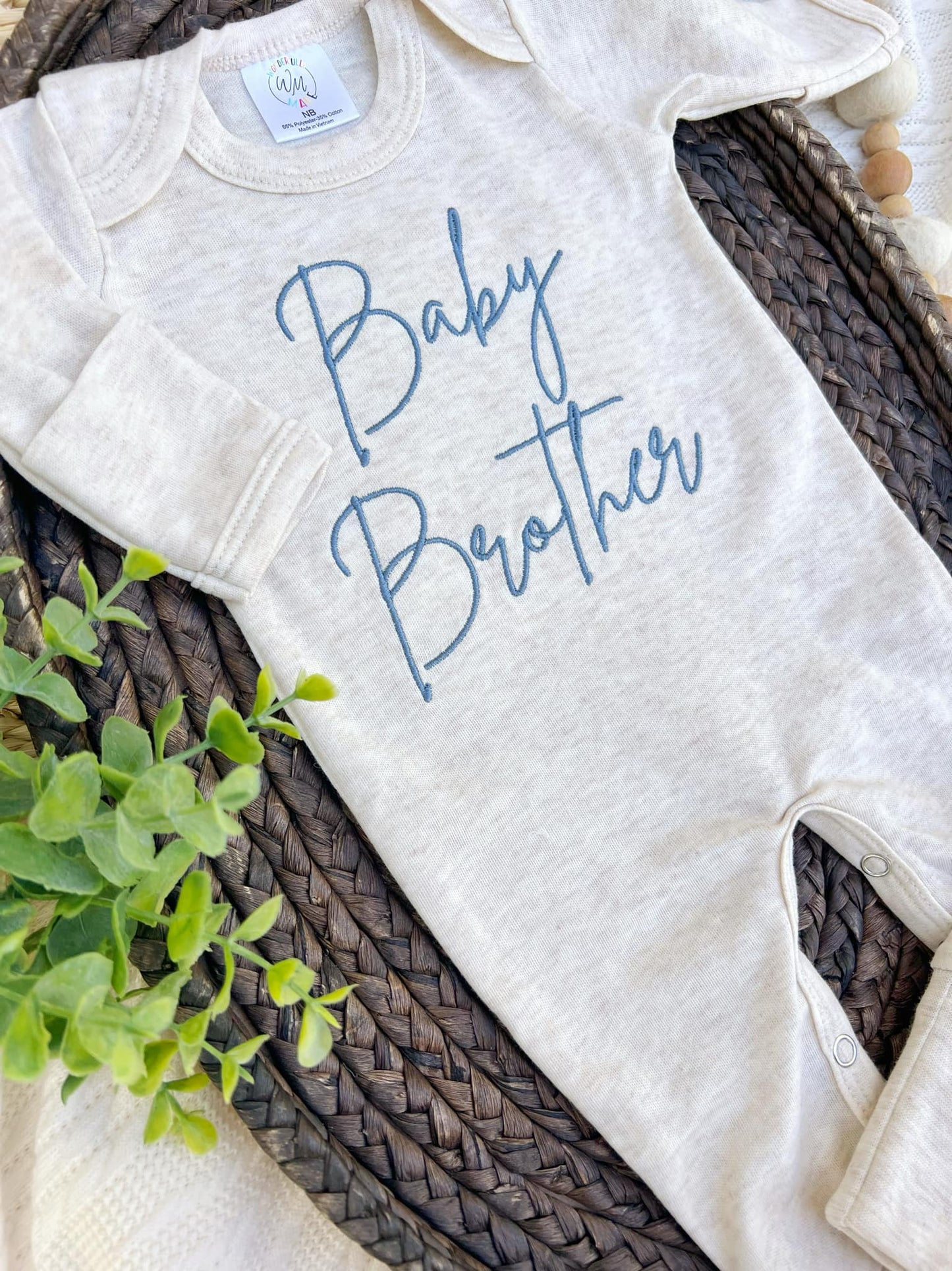 Baby Brother Blue - Newborn / Romper and hat set