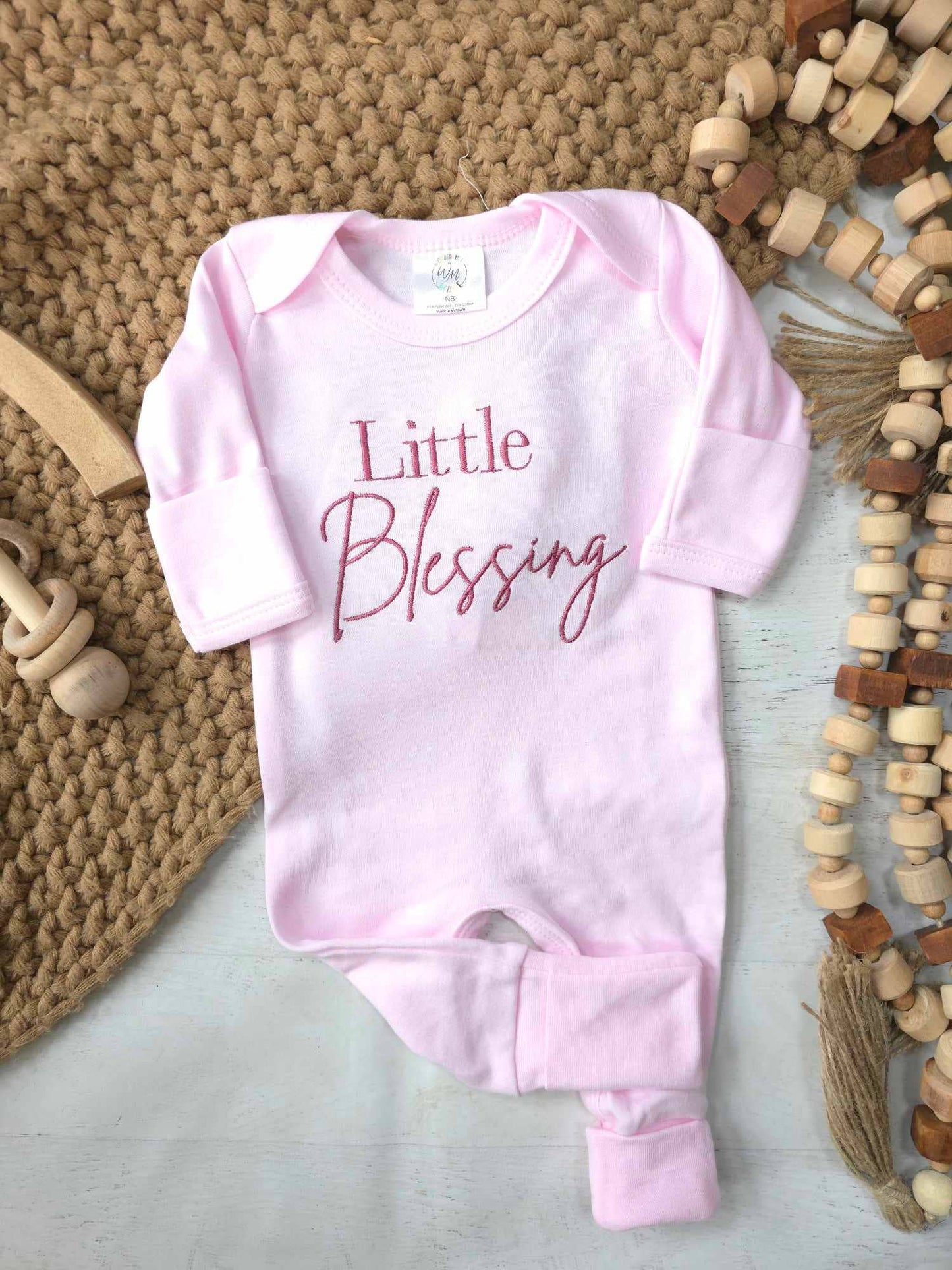Little Blessing Pink: Romper and Bow