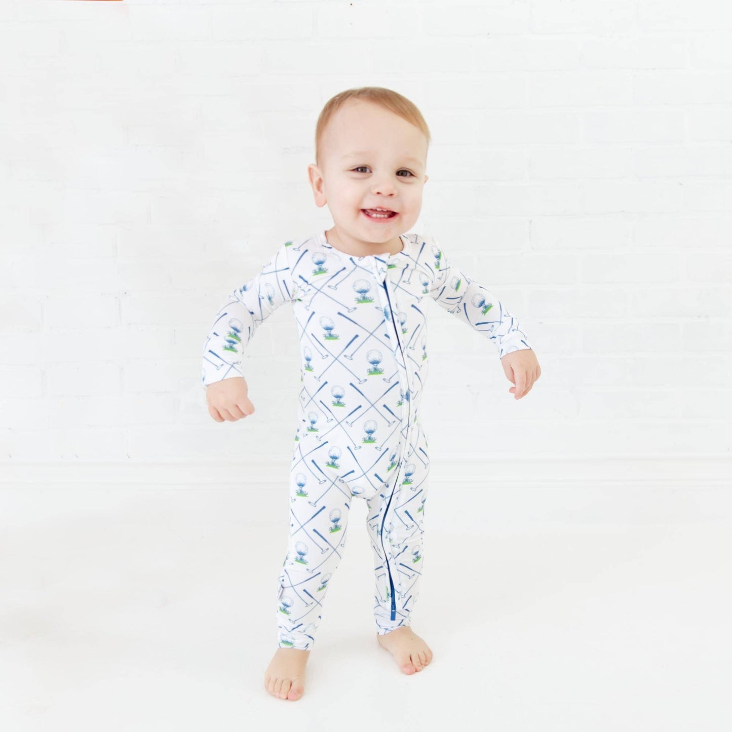 Perfect By Par Golf Baby Bamboo Convertible Footie Pajamas
