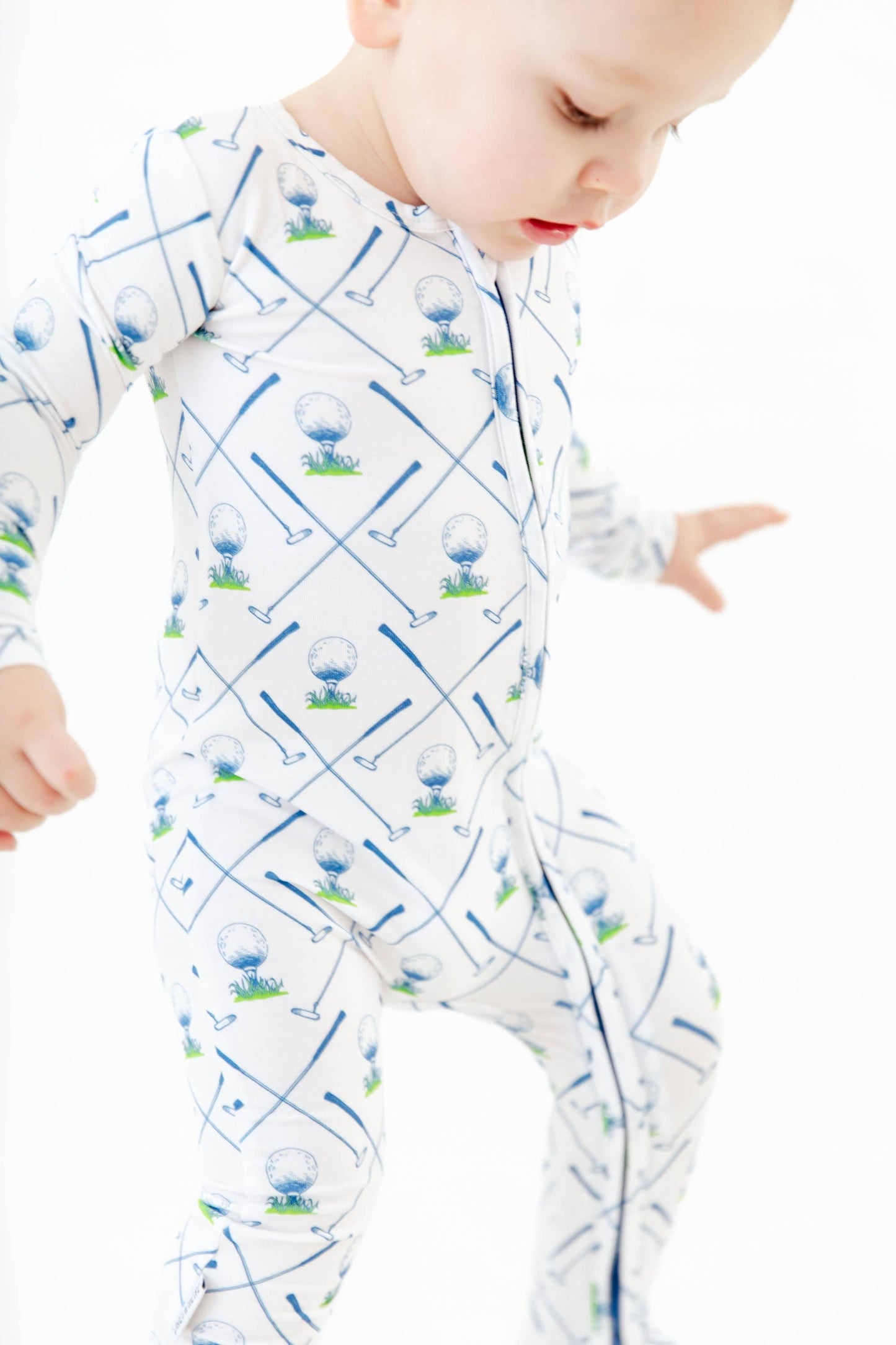 Perfect By Par Golf Baby Bamboo Convertible Footie Pajamas