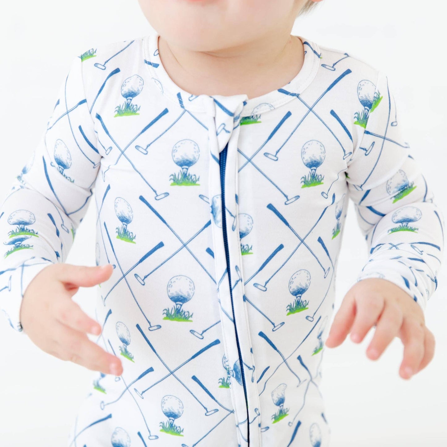 Perfect By Par Golf Baby Bamboo Convertible Footie Pajamas