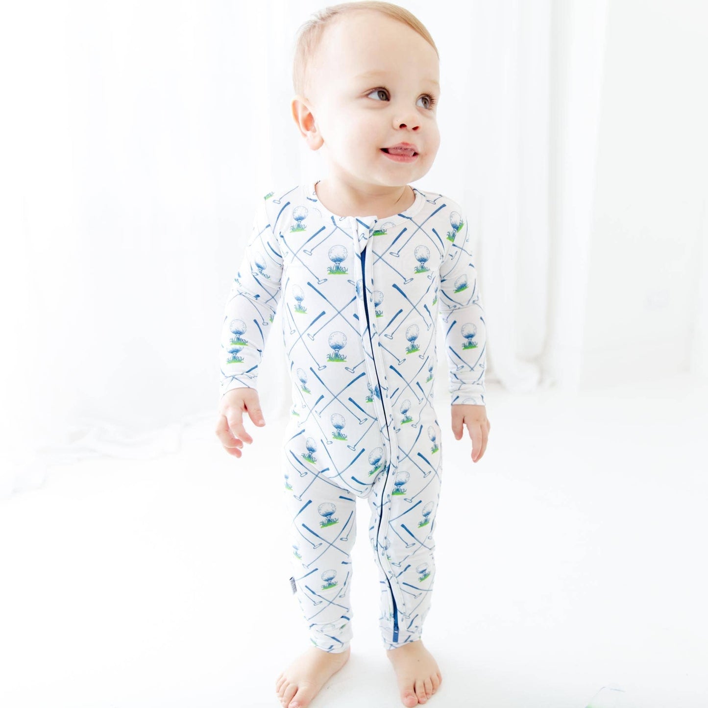 Perfect By Par Golf Baby Bamboo Convertible Footie Pajamas