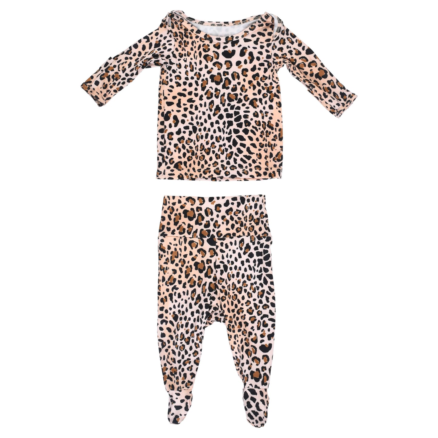 Leopard Jammies Kids Pjs and Lougewear: Newborn - 3 Montths