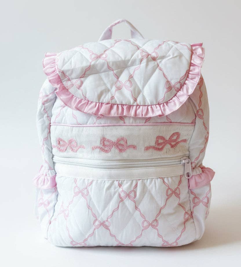 Carson and Friends Pink Bow Trellis Backpack