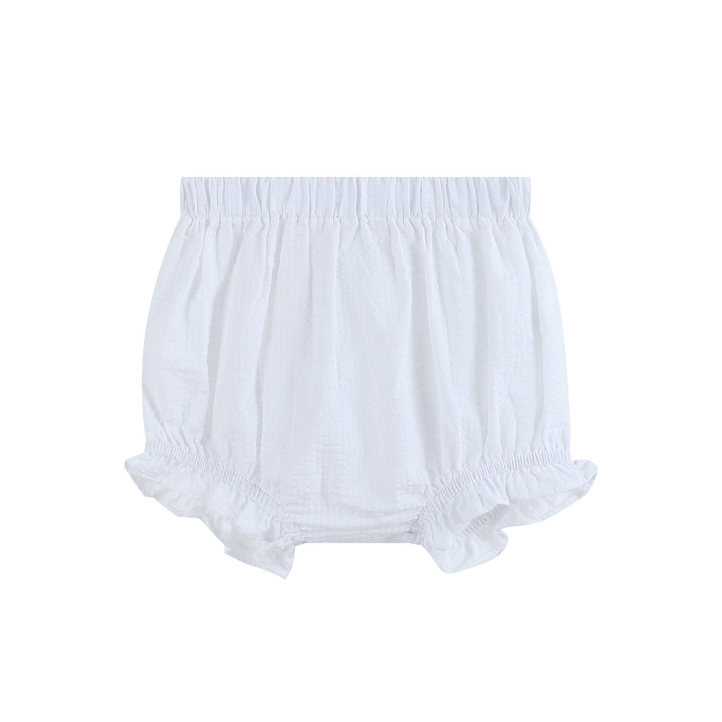 White Baby Sister Smocked Dress and Bloomer Set: 3-6M