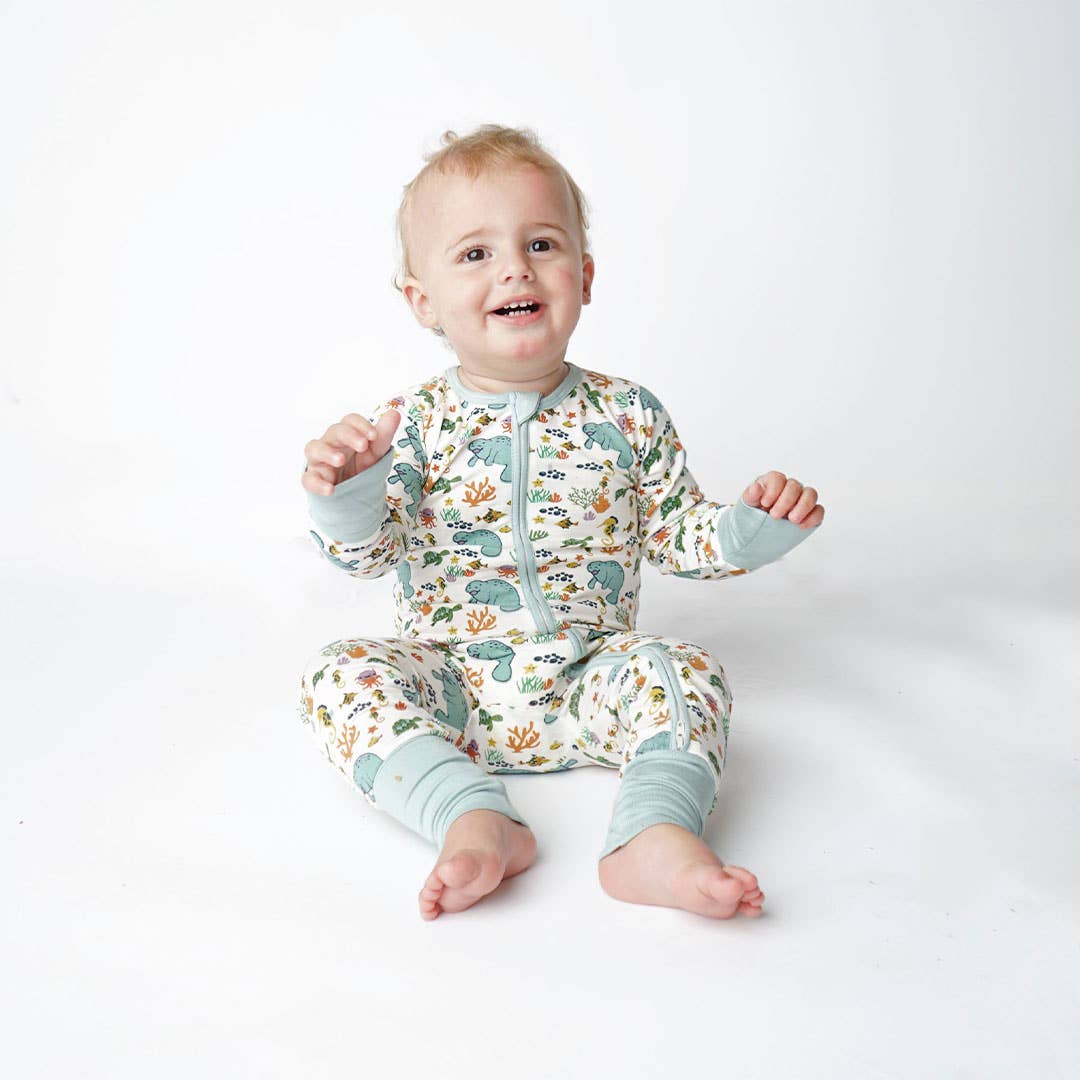 Manatee Bamboo Baby Romper