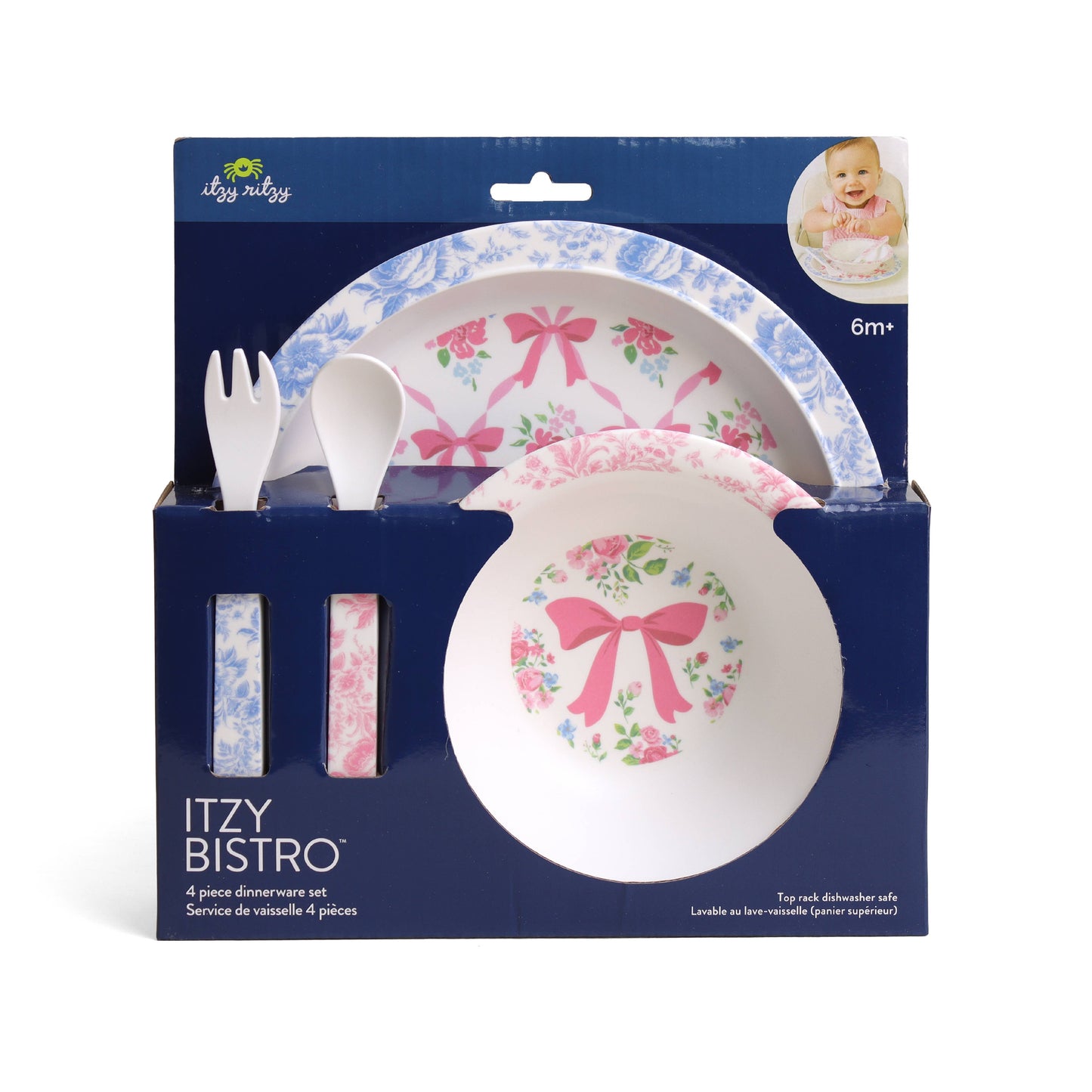Itzy Bistro™ - 4 piece dining set: Ribbons & Roses