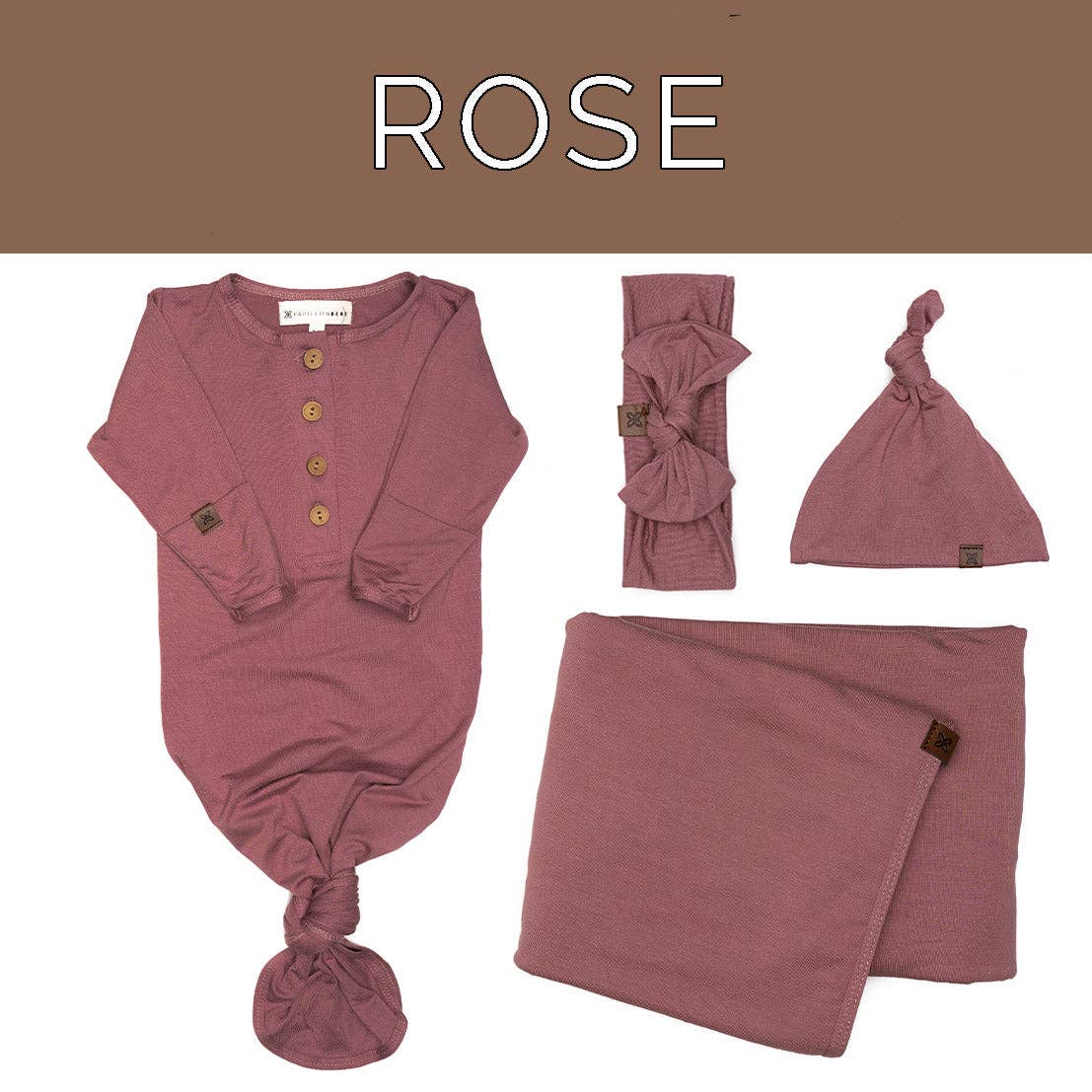 Newborn Essentials Bundle: Knotted Hat / Striped Onyx / 0-3 MONTHS