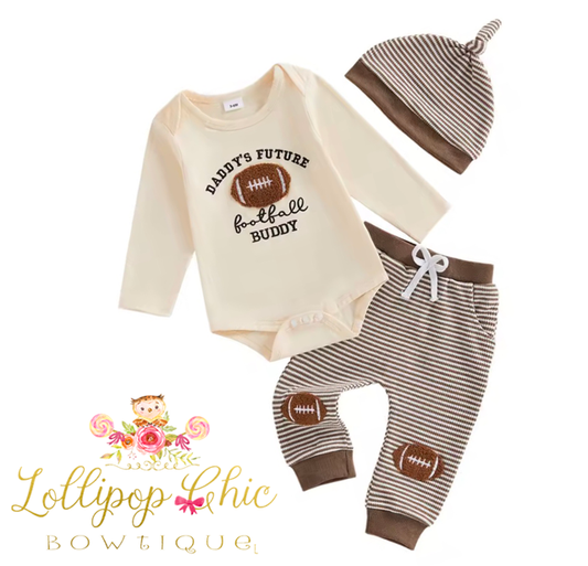 Baby Boy Three Piece Football Set: 0-3M