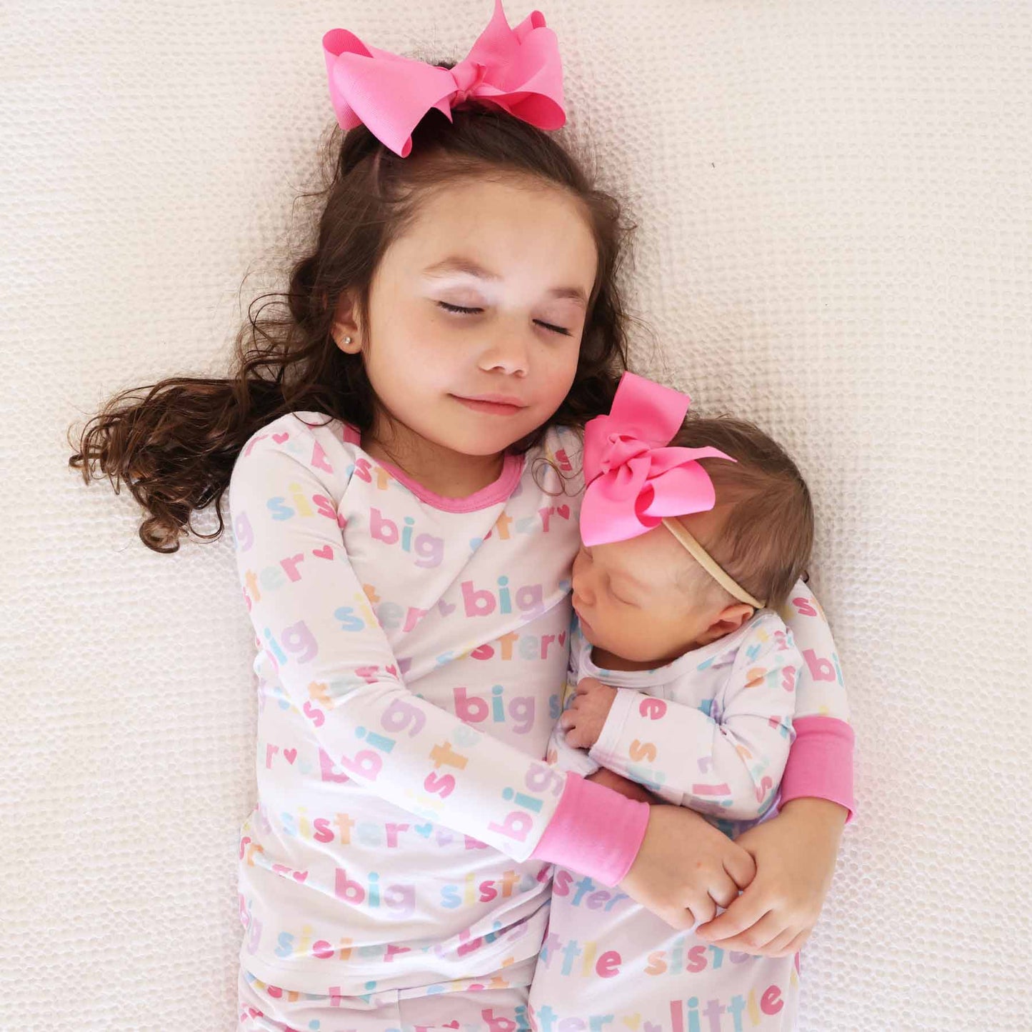 Little Sister Newborn Baby Knot Gown & Hat Set