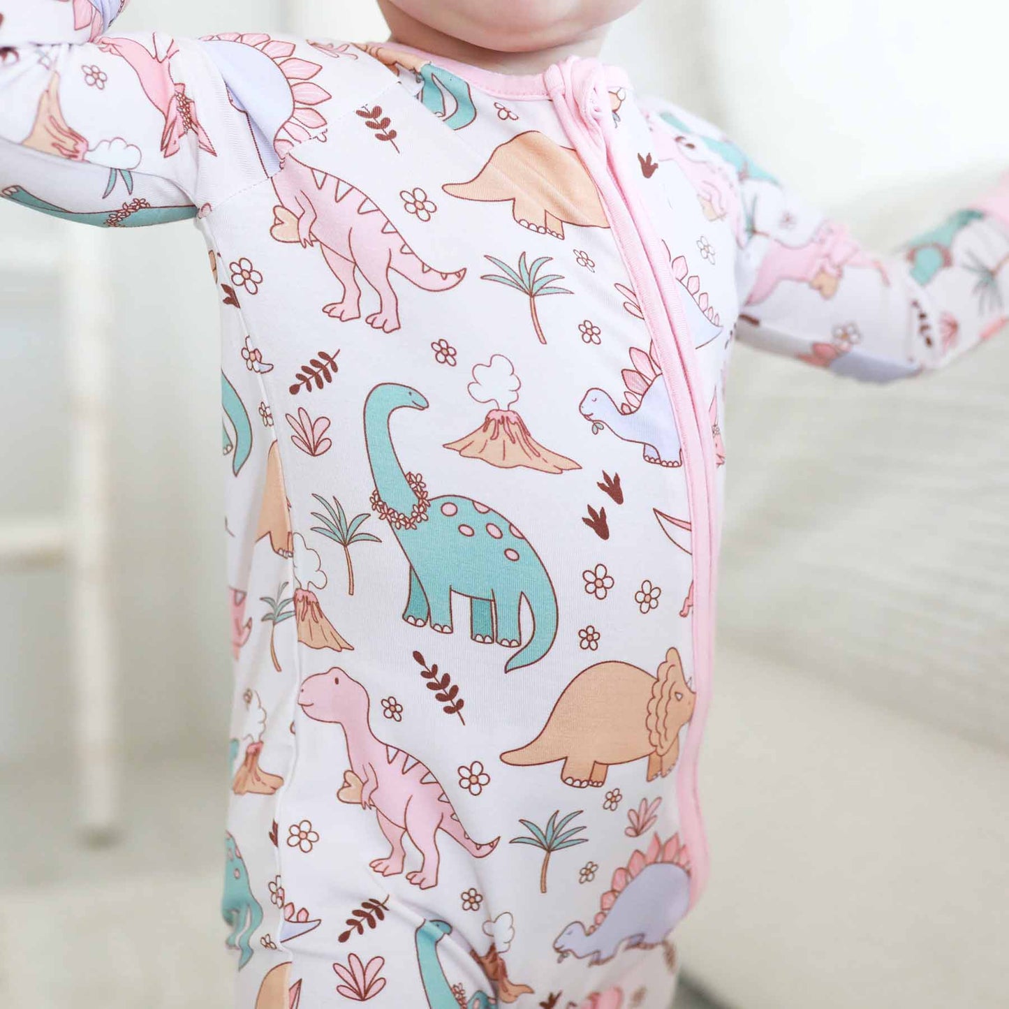 Dolly's Dinos Convertible Zip Romper