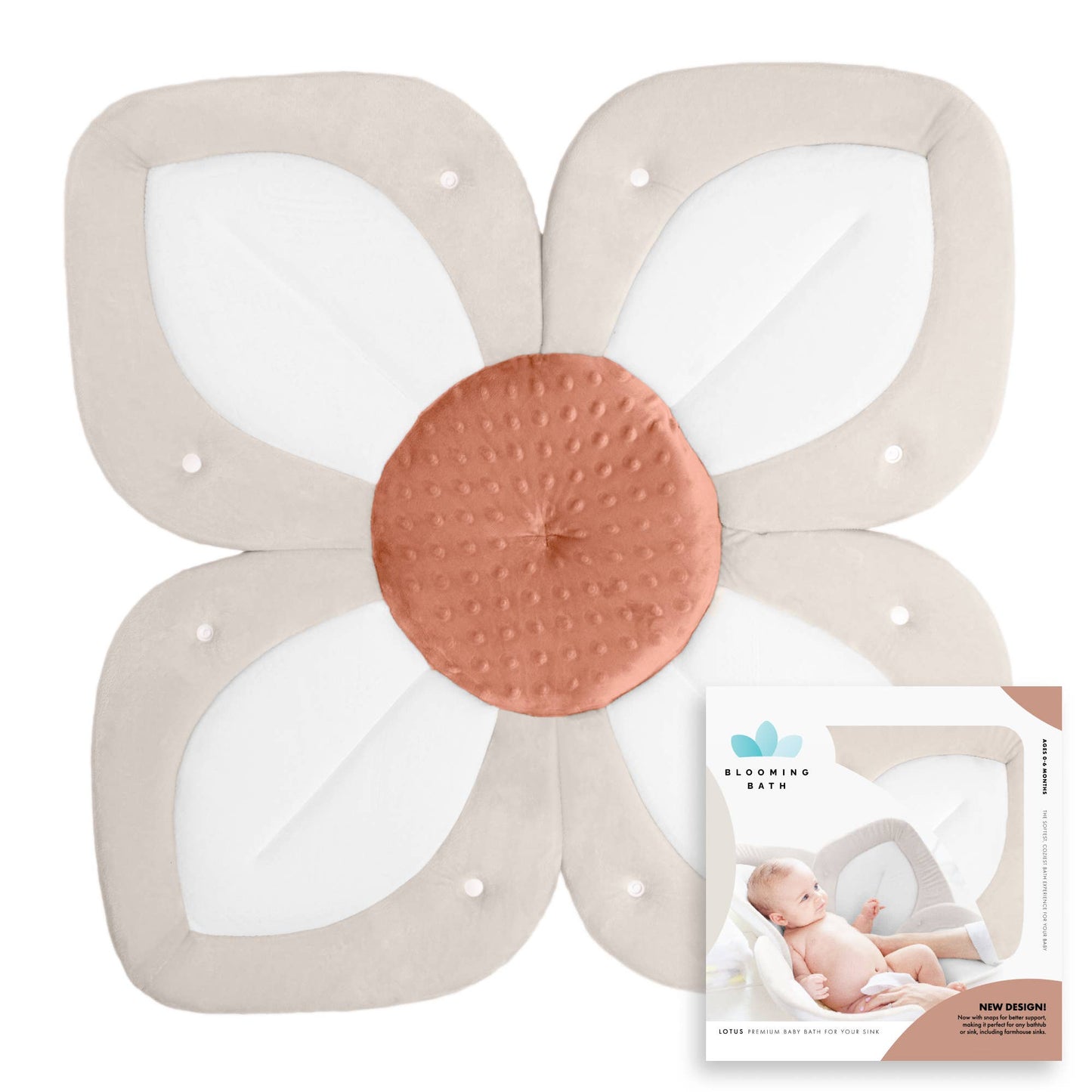 Lotus with Button Snaps: Cream/White/Olive