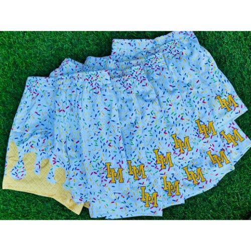 Baseball Ice Cream Drip Shorts: GREEN/GOLD
