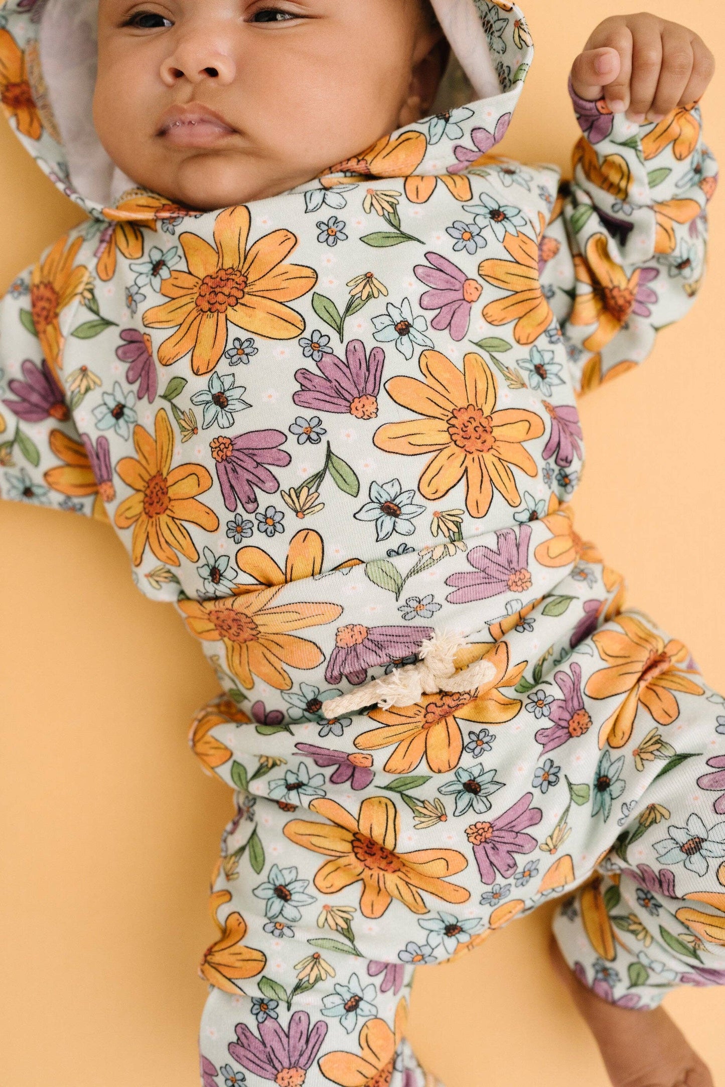 Laura Mae Floral Hoodie Romper Set