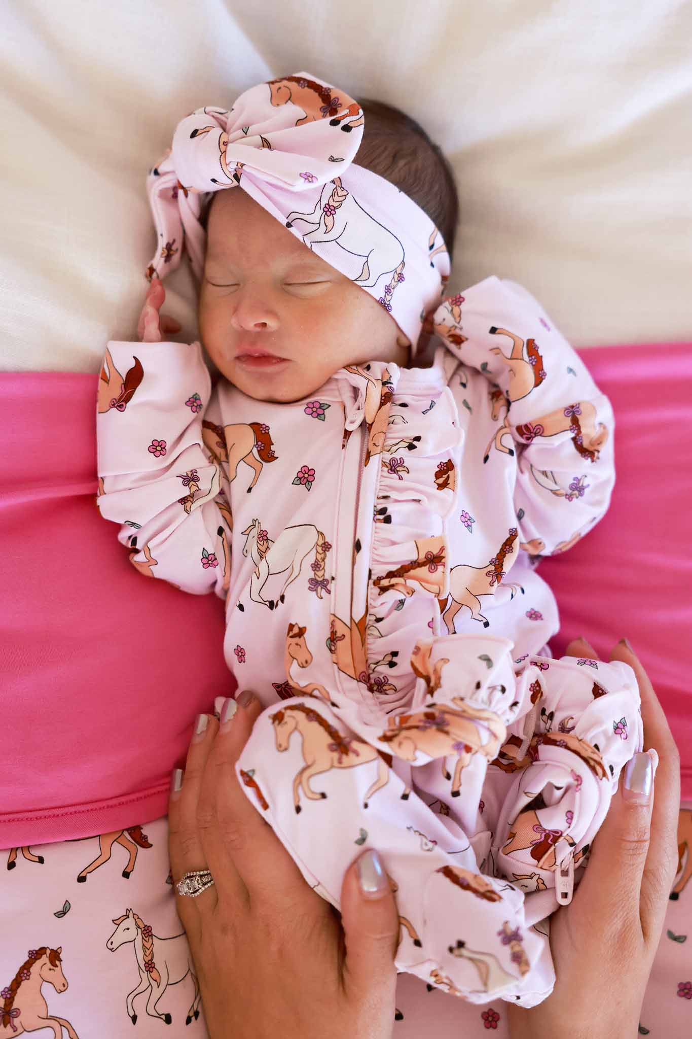 Pony Club Pink Ruffle Footie