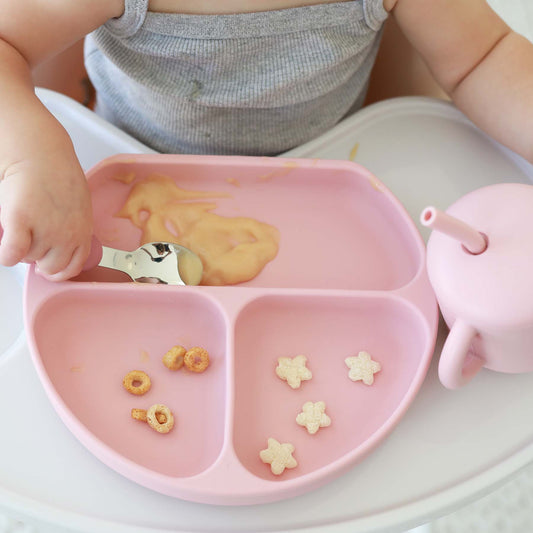 Silicone Suction Plate: Mauve