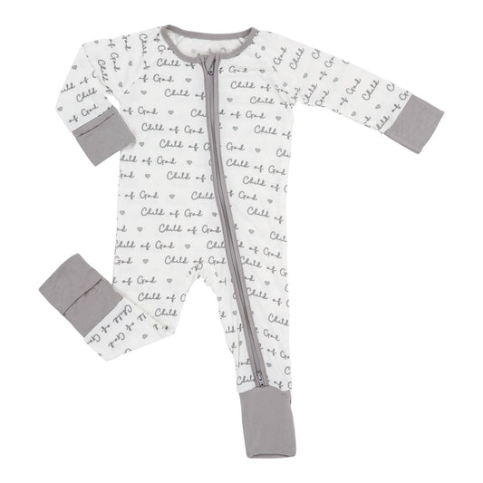 Child Of God Baby Bamboo 2-Way Zipper Baby Romper