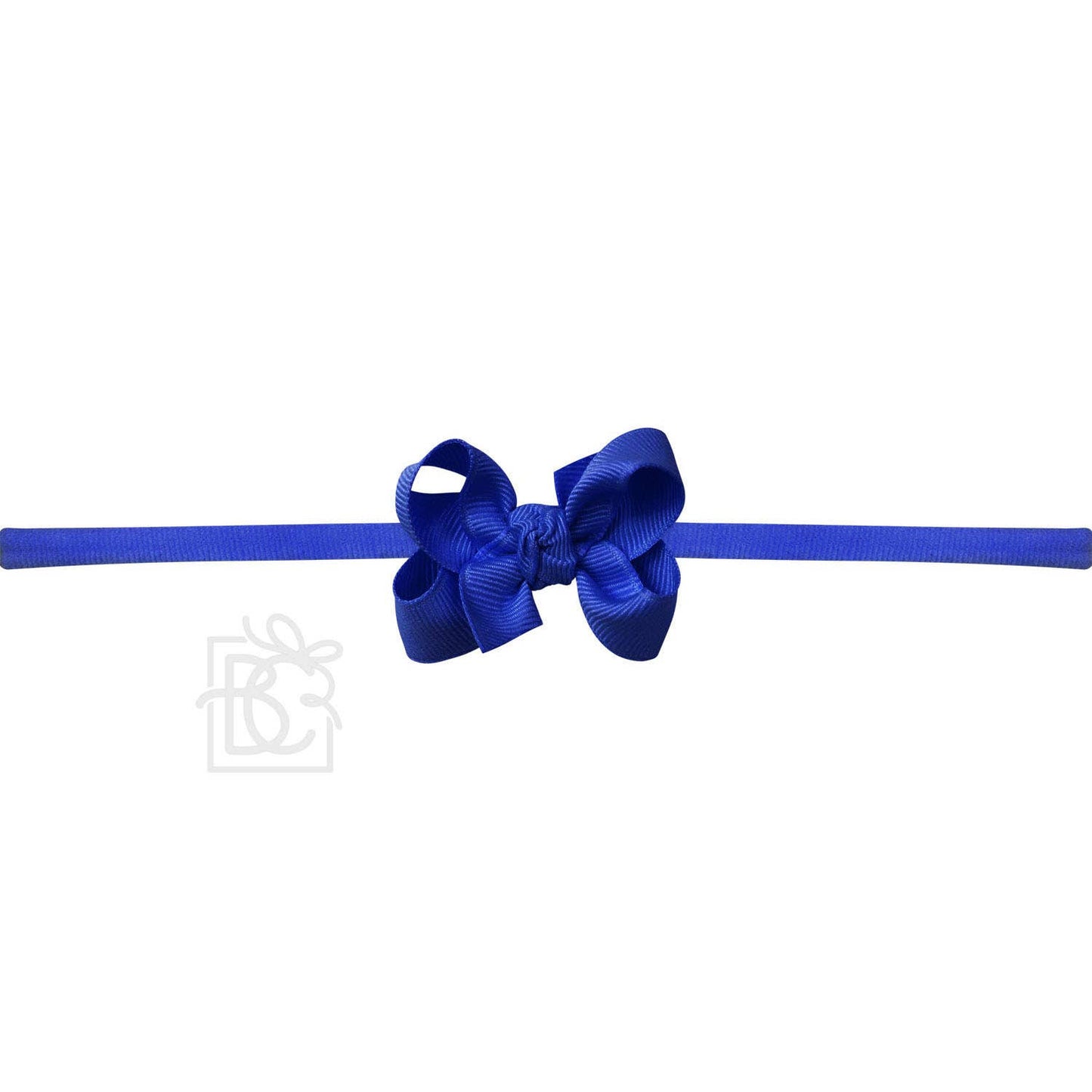 1/4" NYLON PANTYHOSE HEADBAND W/SIGNATURE GROSGRAIN BOW: WHITE / 4.5" Large