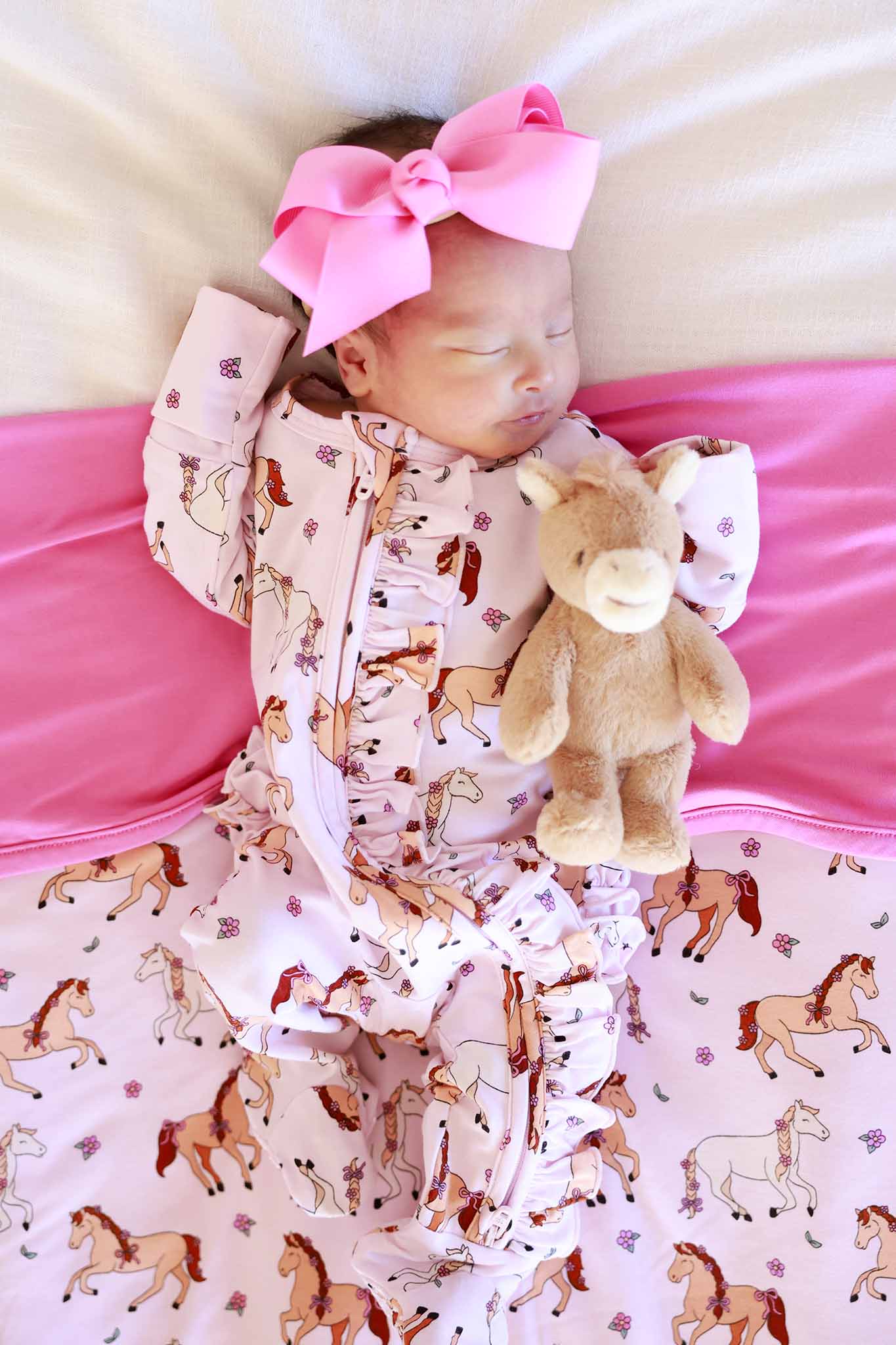 Pony Club Pink Ruffle Footie