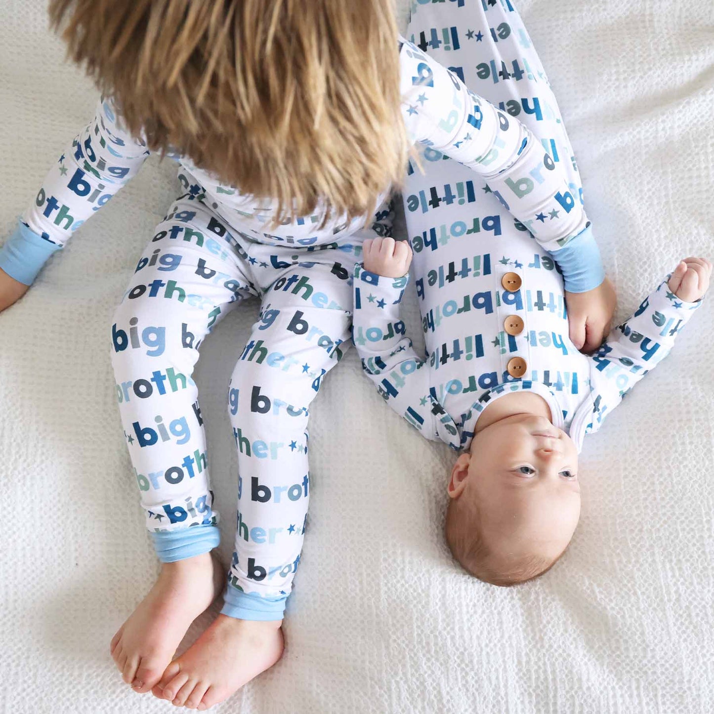 Little Brother Newborn Baby Knot Gown & Hat Set