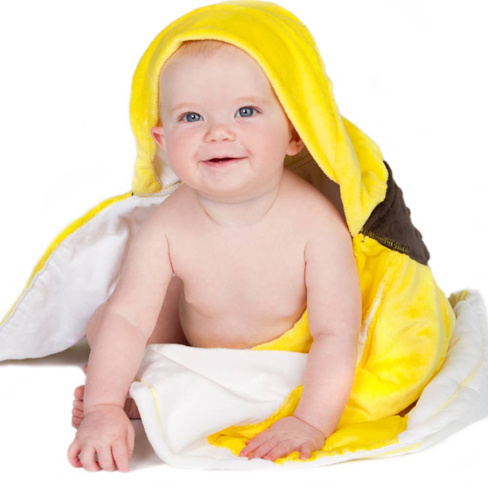 Blooming Bath Flower Hooded Towel: Blue