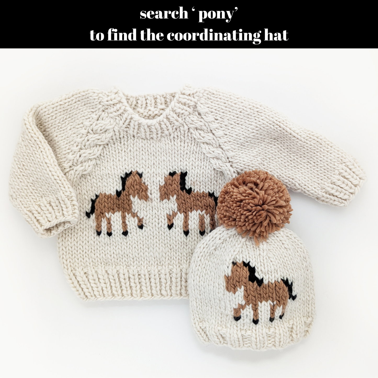 Pony Sweater Natural for Baby & Toddler