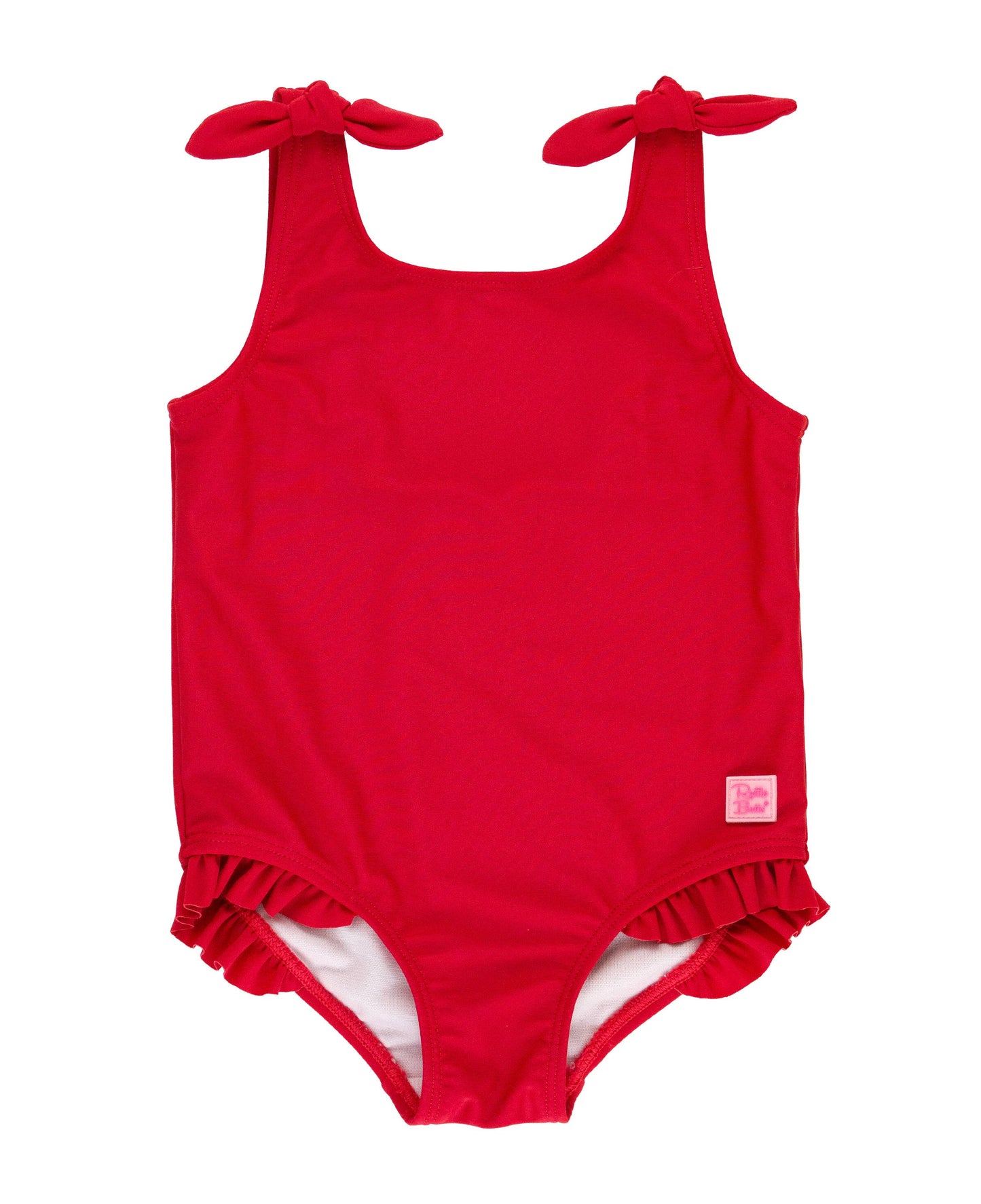 True Red Tie Shoulder One Piece