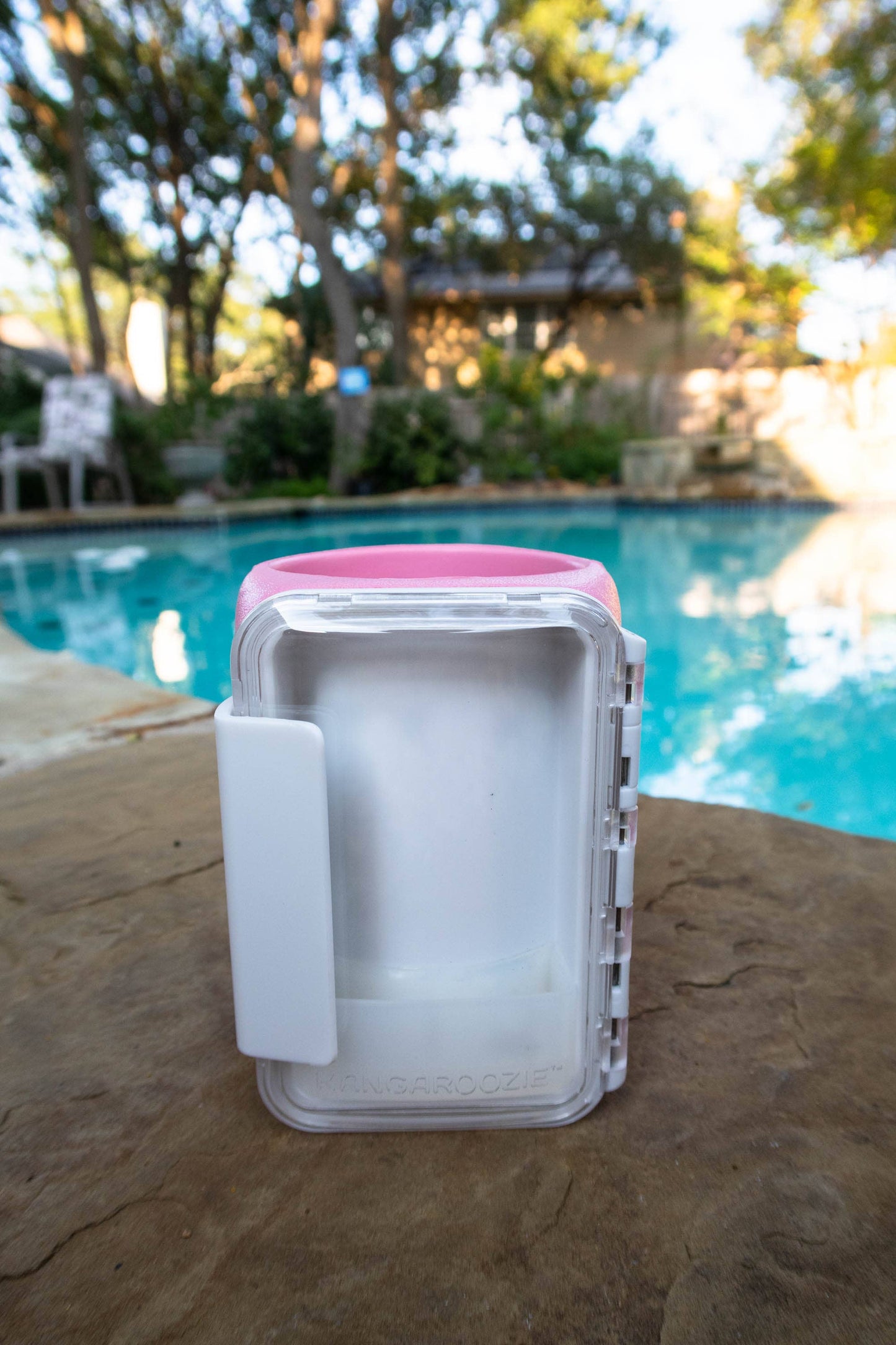 Kangaroozie (for regular cans) - Koozie with Pocket: Yellow Foam/Black Compartment