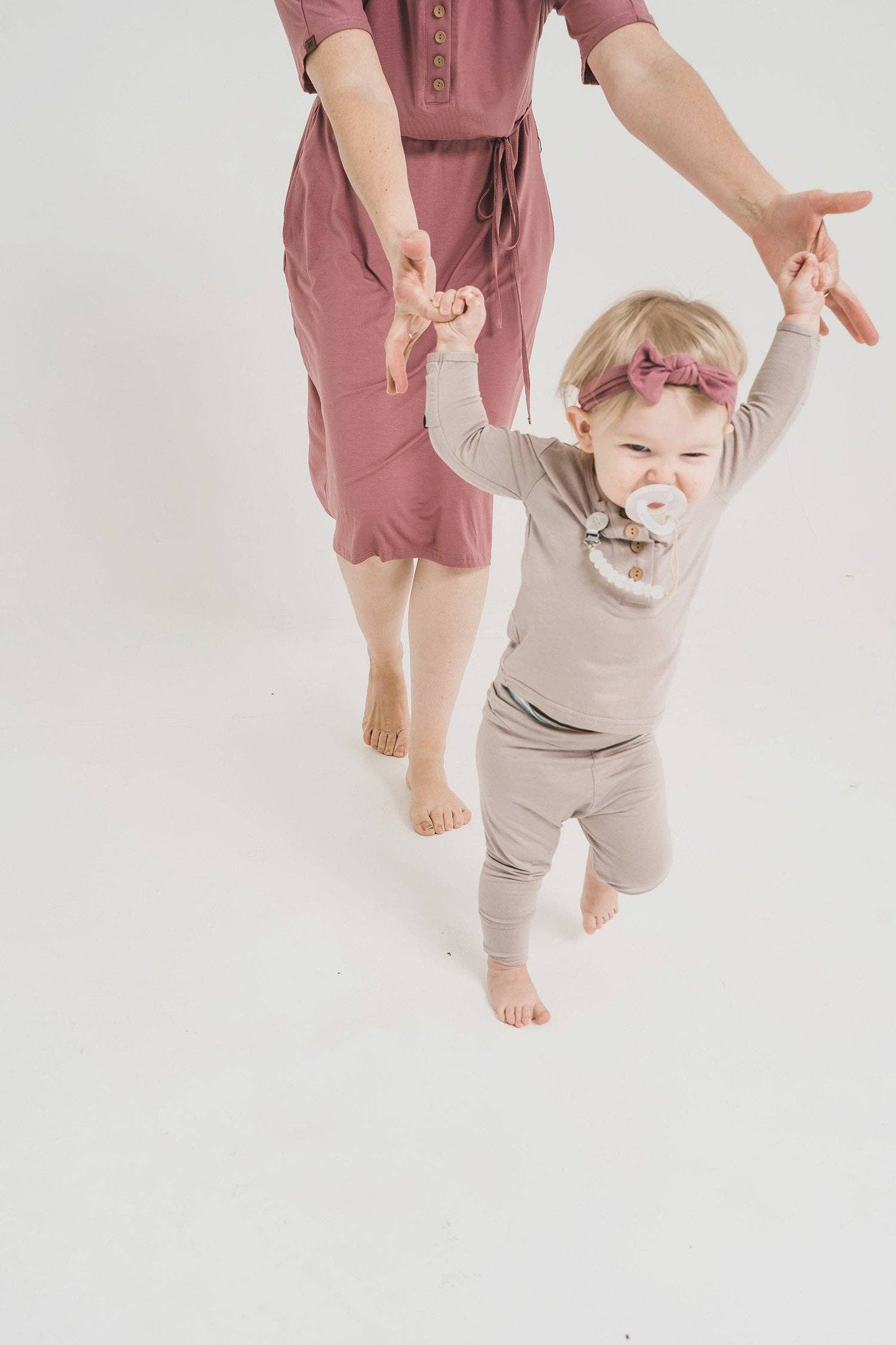 WOMENS GOWN: STRIPED ROSE