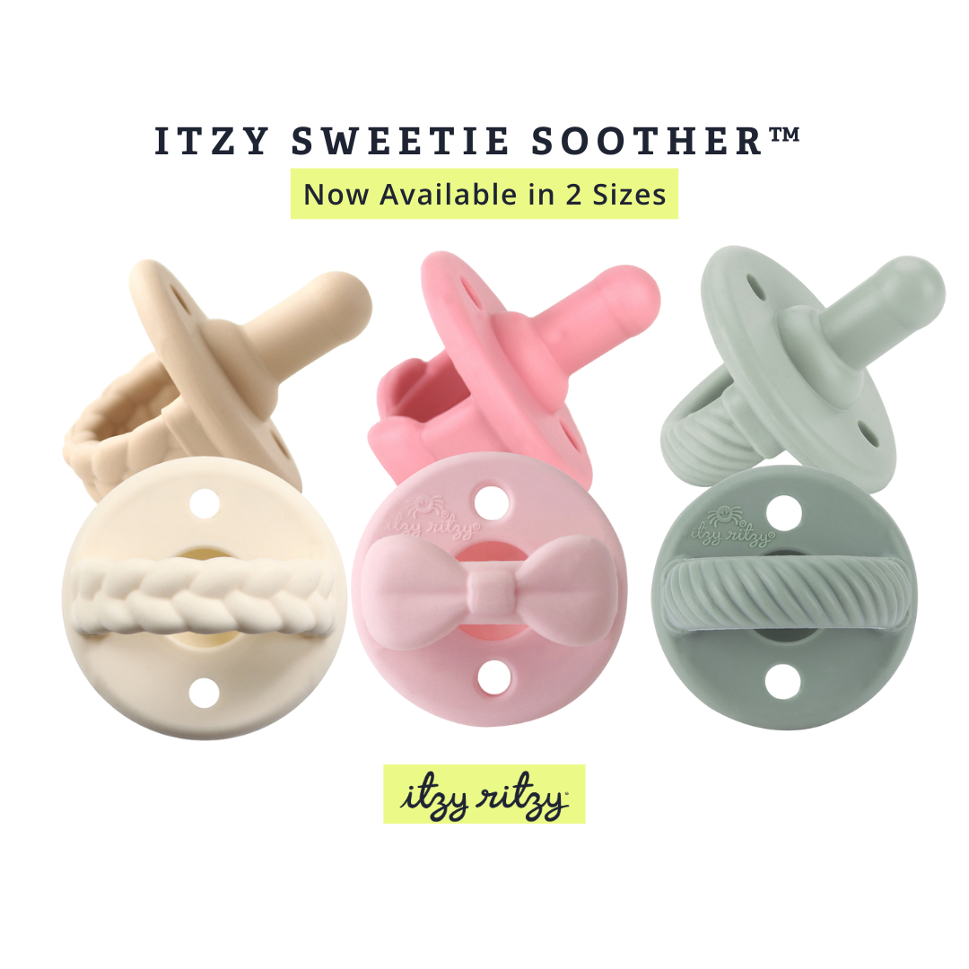 Sweetie Soother™ Pacifier Sets (2-pack): Toast + Buttercream Braids