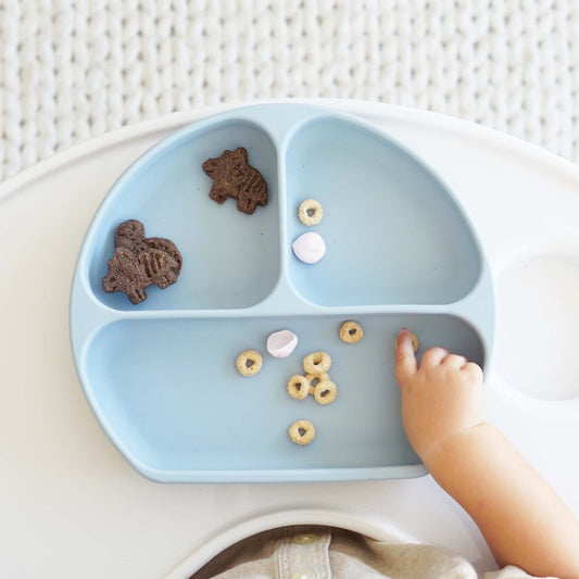 Silicone Suction Plate: Light Dusty Blue