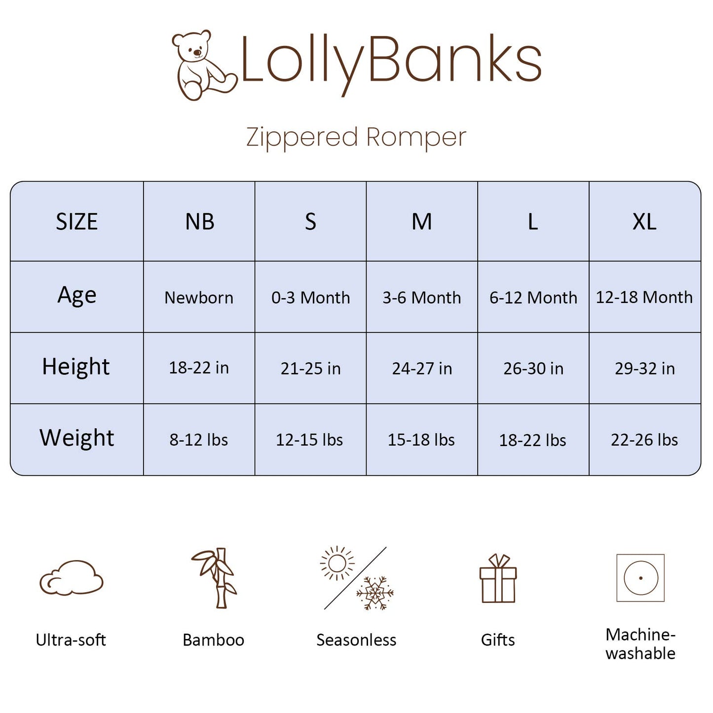 Child Of God Baby Bamboo 2-Way Zipper Baby Romper