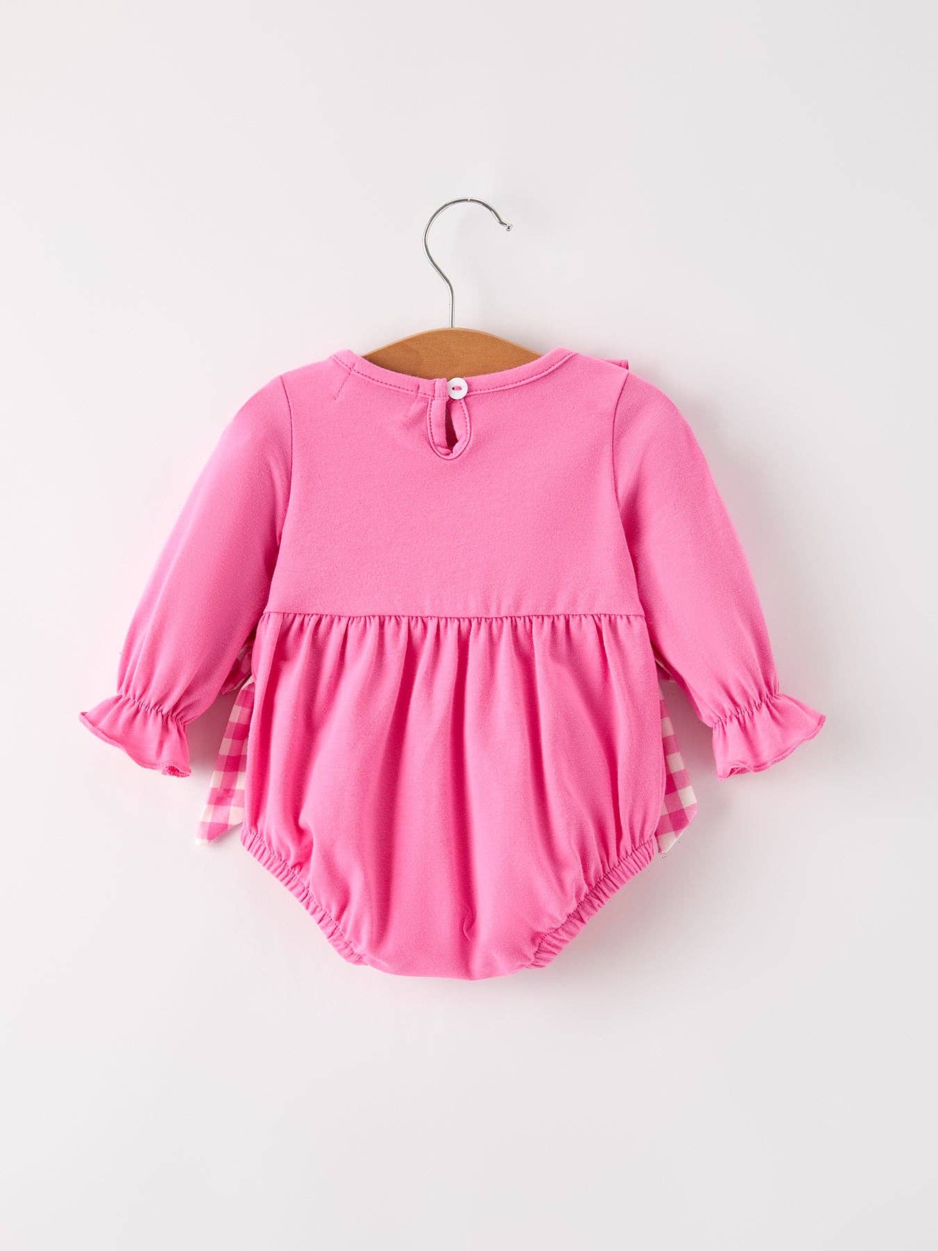 "GOBBLE" Smock Embroidery Baby Girl Romper