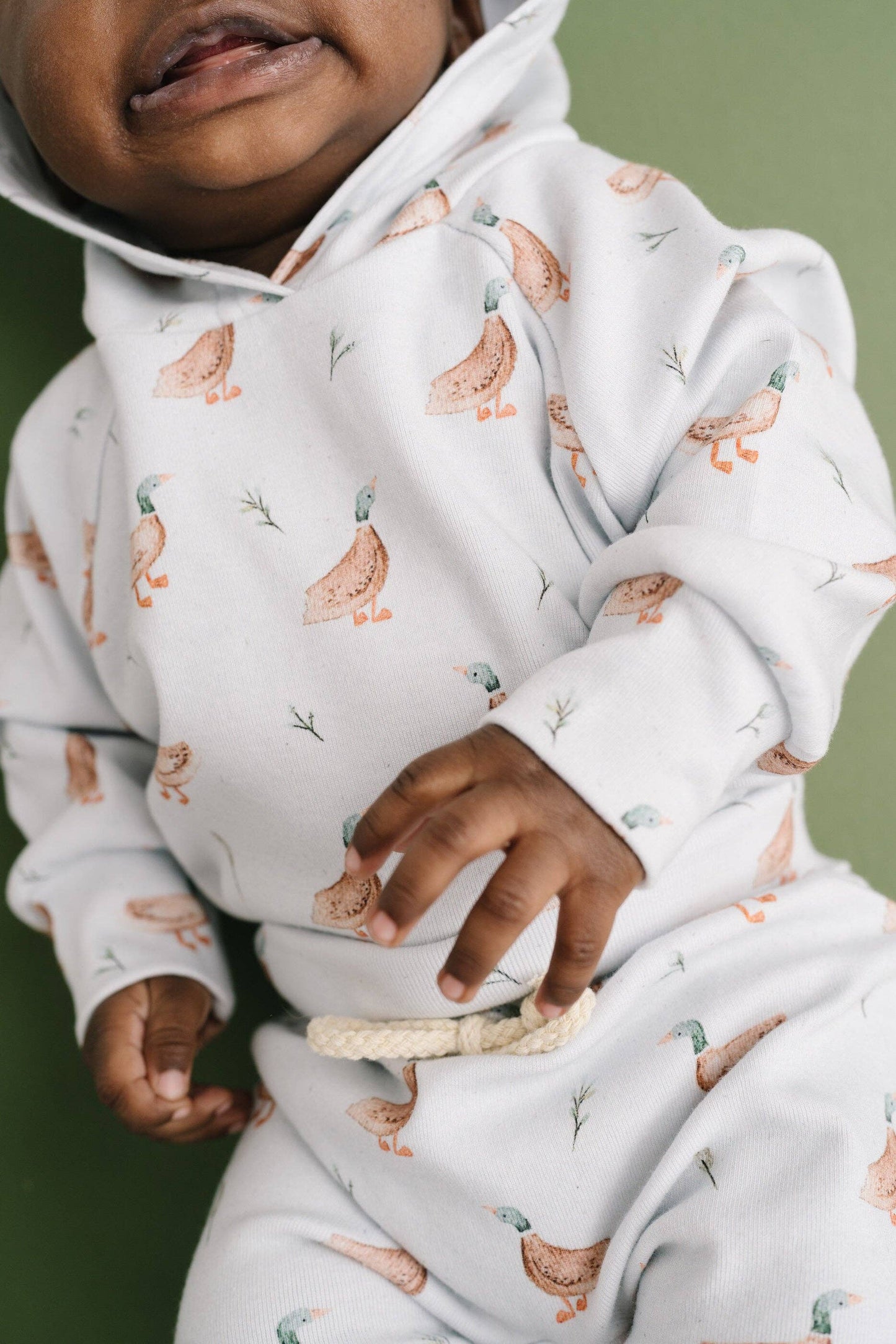 Puddle Ducks Hoodie Romper Set