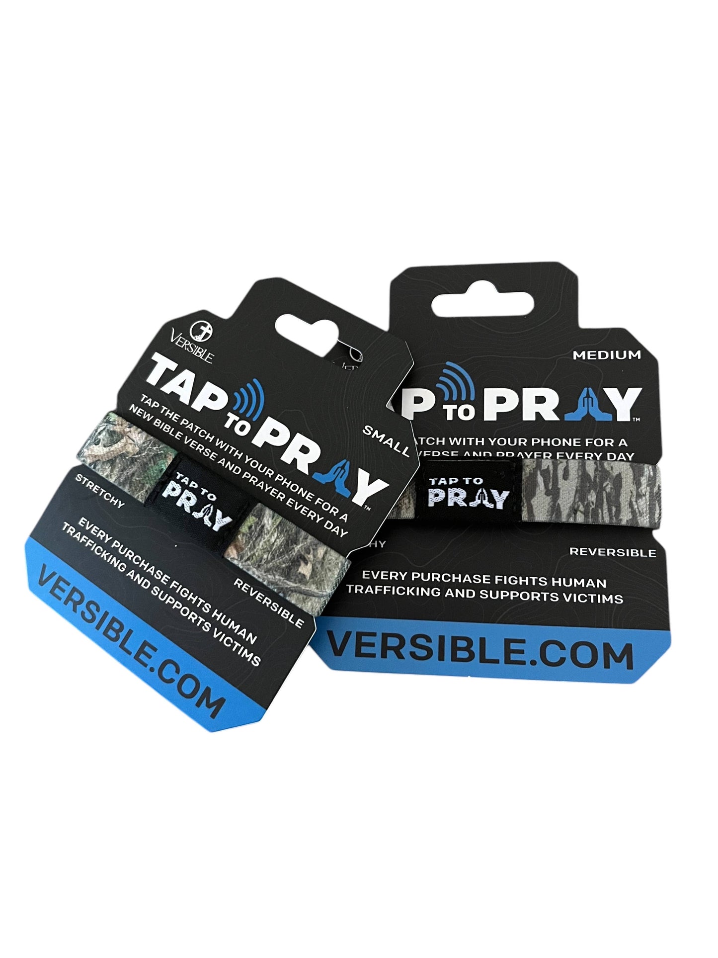 Tap To Pray™ Wristbands - Forest & Tree Bark Camo: Forest Camo / Tree Bark Camo