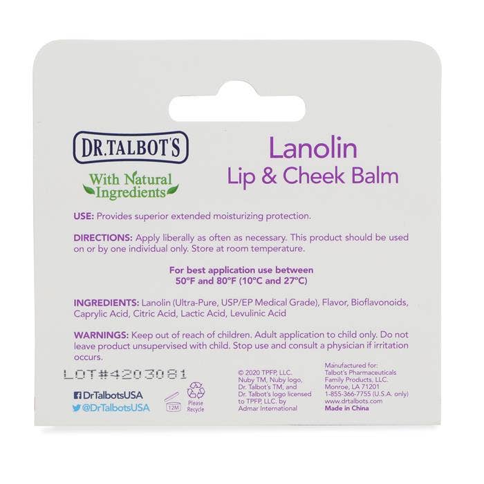 Lanolin Lip and Cheek Balm, Vanilla Milk Flavor