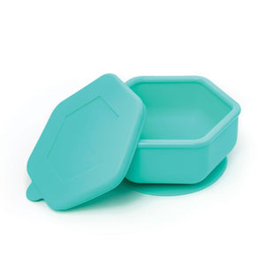 Silicone Suction Bowl and Lid Sets: Olive Green